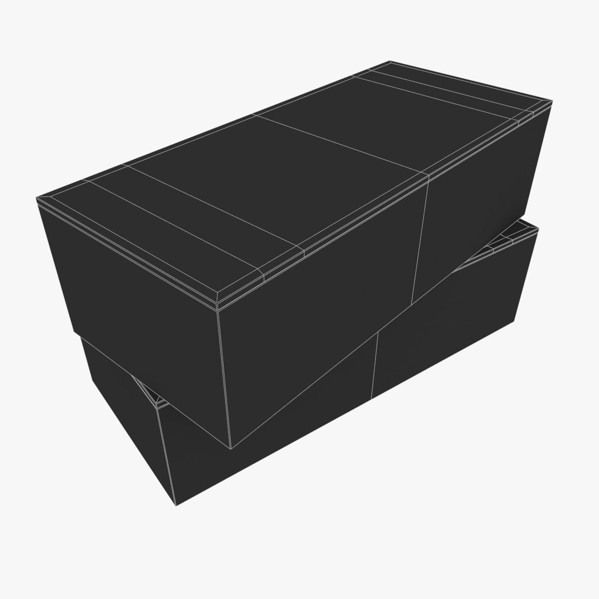 US K and C Rations wooden crate WWII Low-poly 3D model_15
