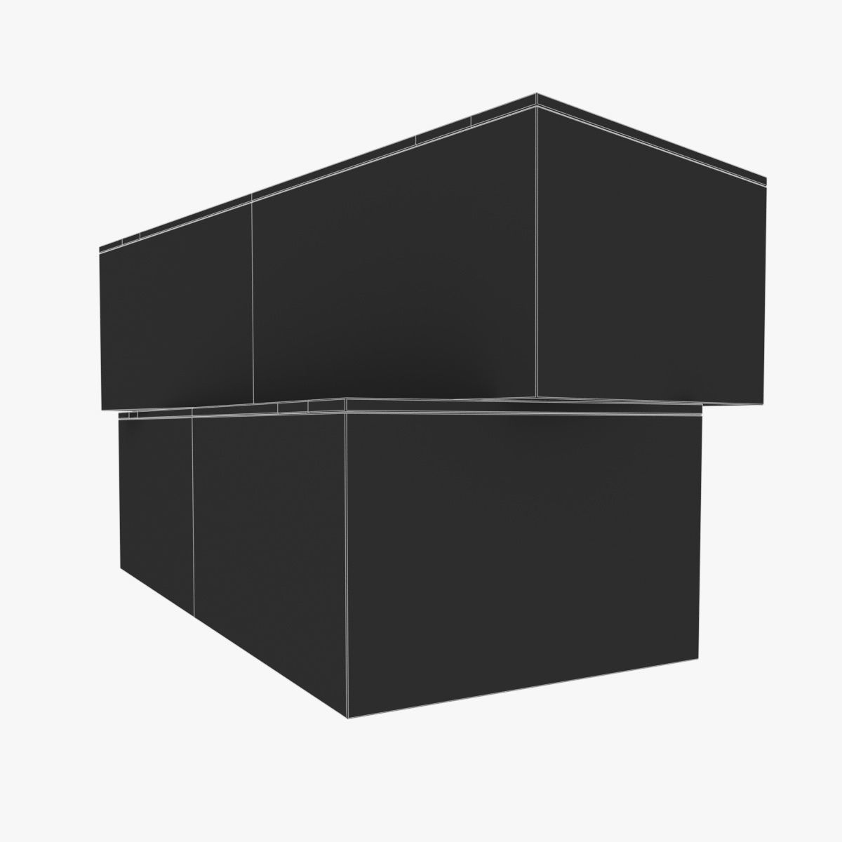 US K and C Rations wooden crate WWII Low-poly 3D model_17