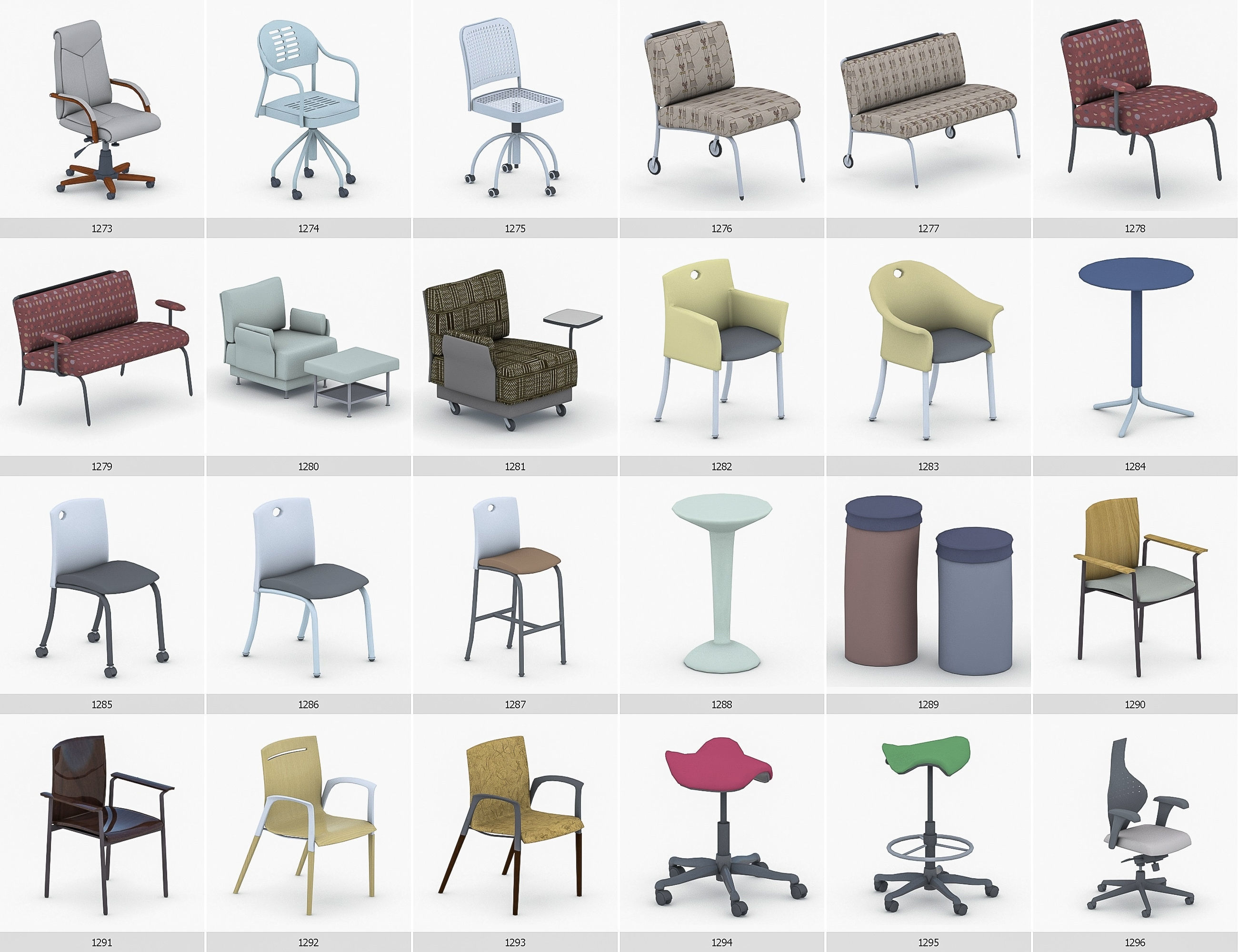 Interior Furniture Collection - 1668 MEGAPACK Low-poly 3D model_108