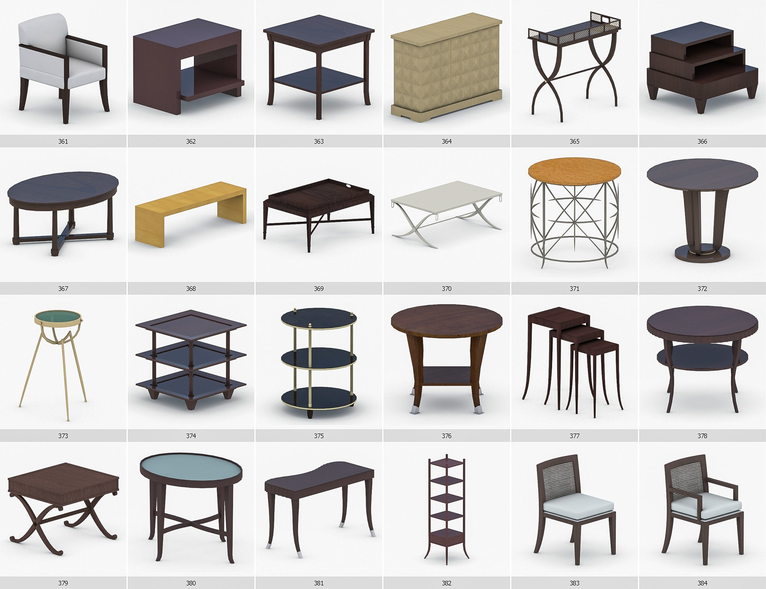 Interior Furniture Collection - 1668 MEGAPACK Low-poly 3D model_32