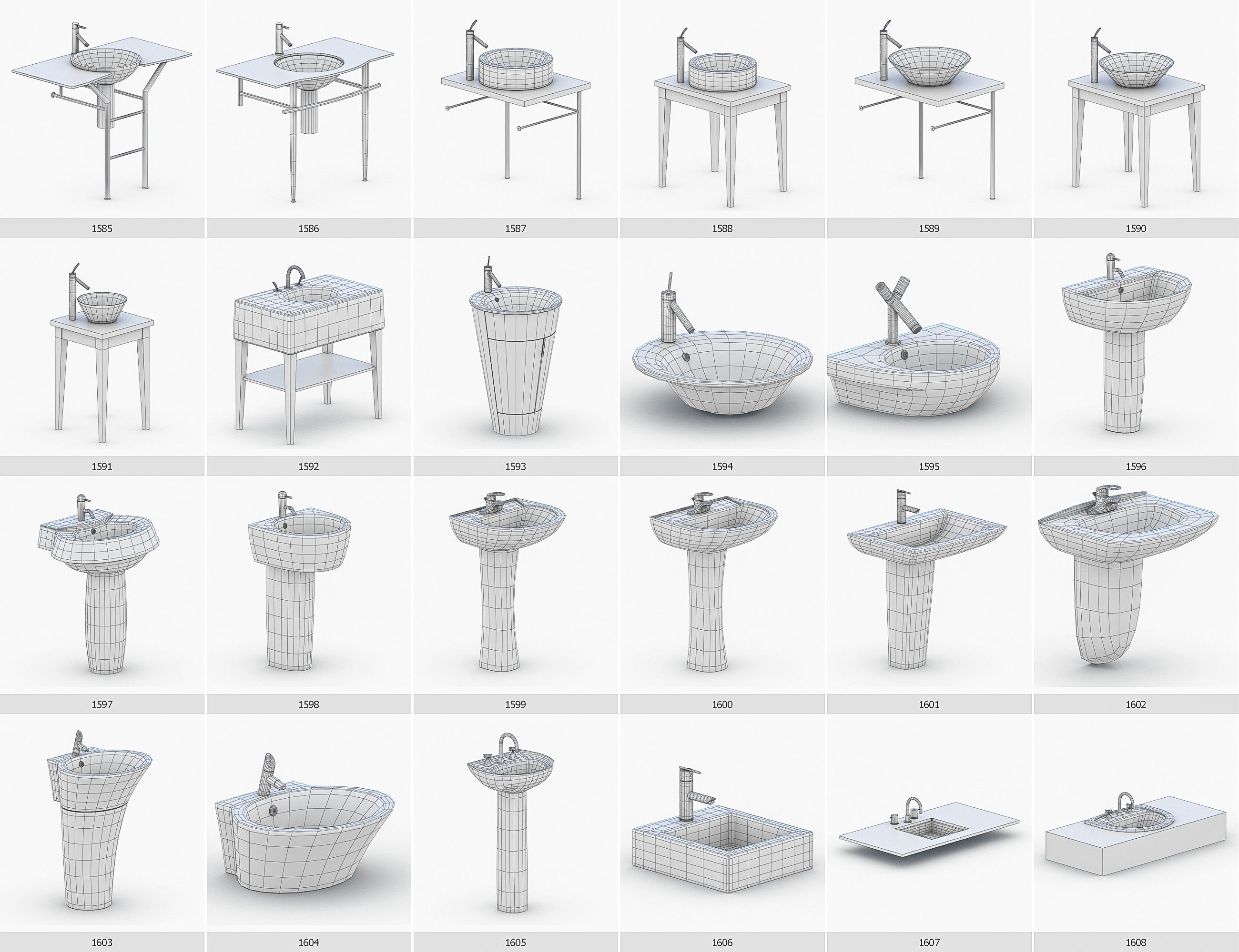 Interior Furniture Collection - 1668 MEGAPACK Low-poly 3D model_135