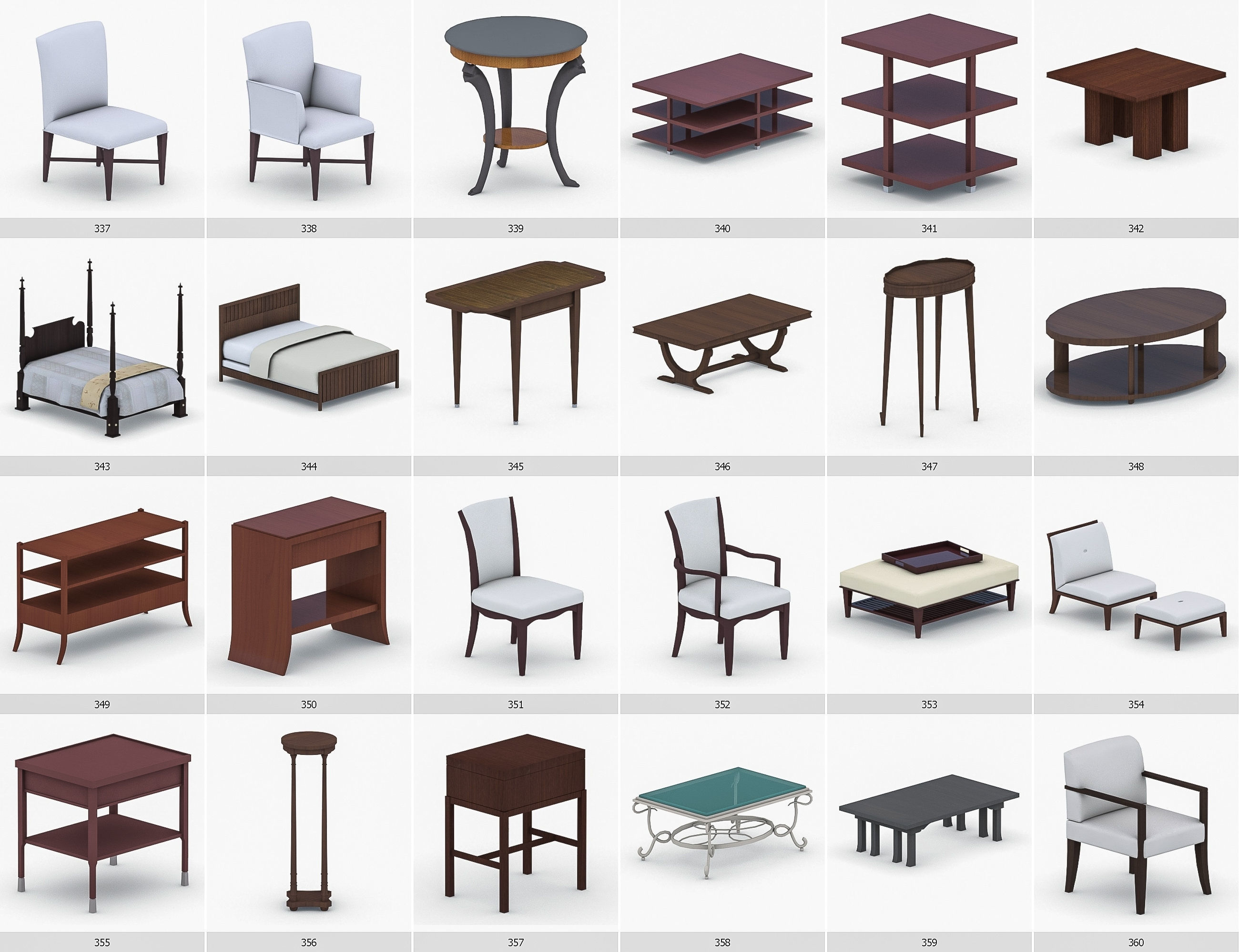 Interior Furniture Collection - 1668 MEGAPACK Low-poly 3D model_30