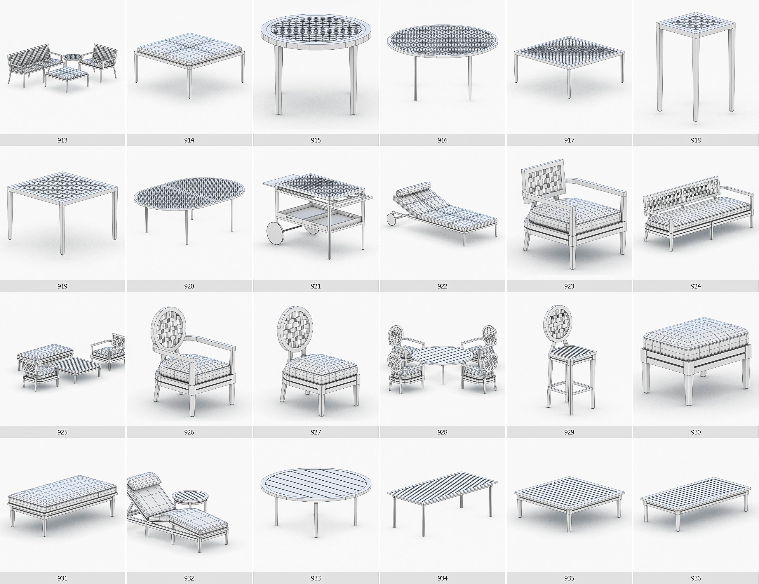 Interior Furniture Collection - 1668 MEGAPACK Low-poly 3D model_79