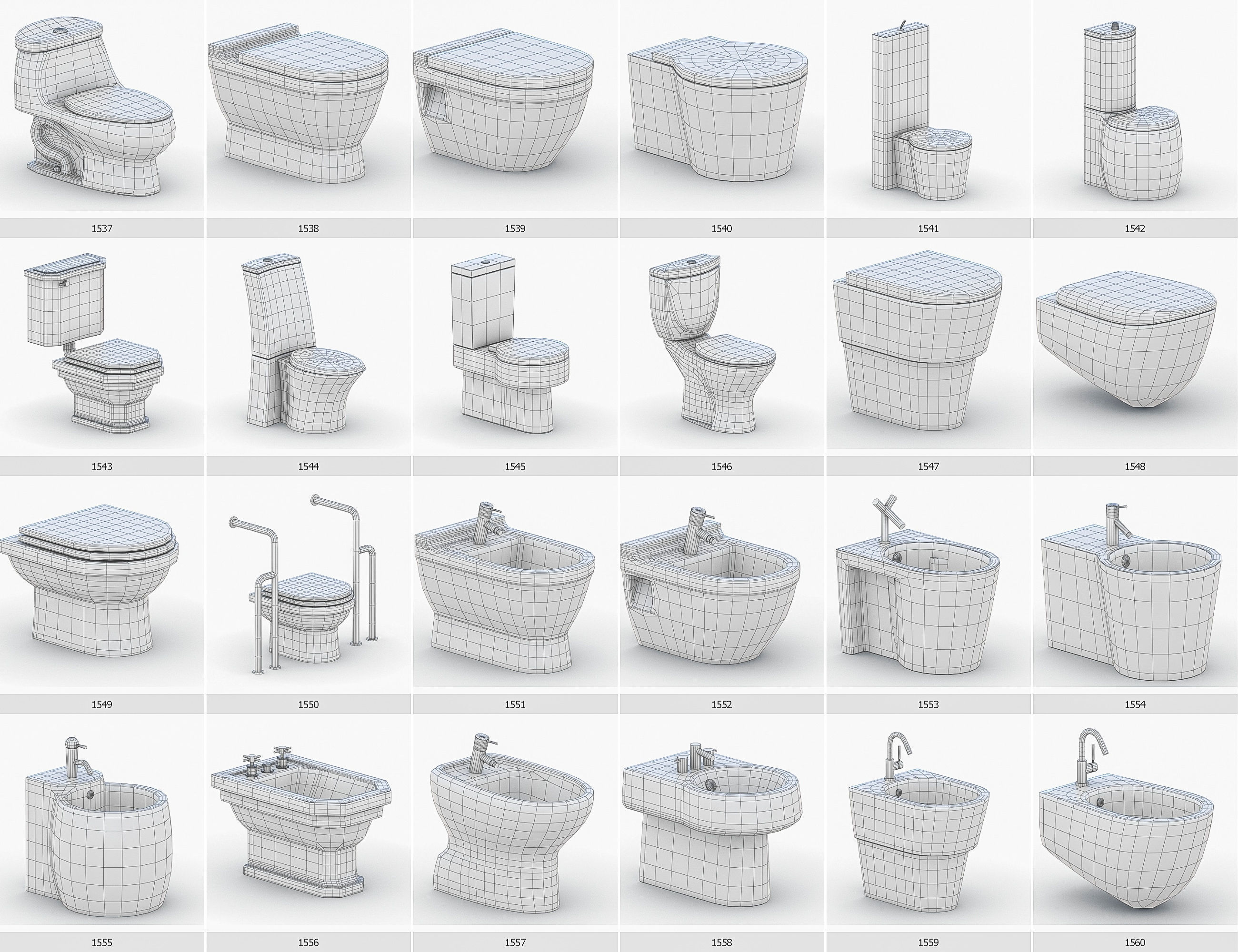 Interior Furniture Collection - 1668 MEGAPACK Low-poly 3D model_131