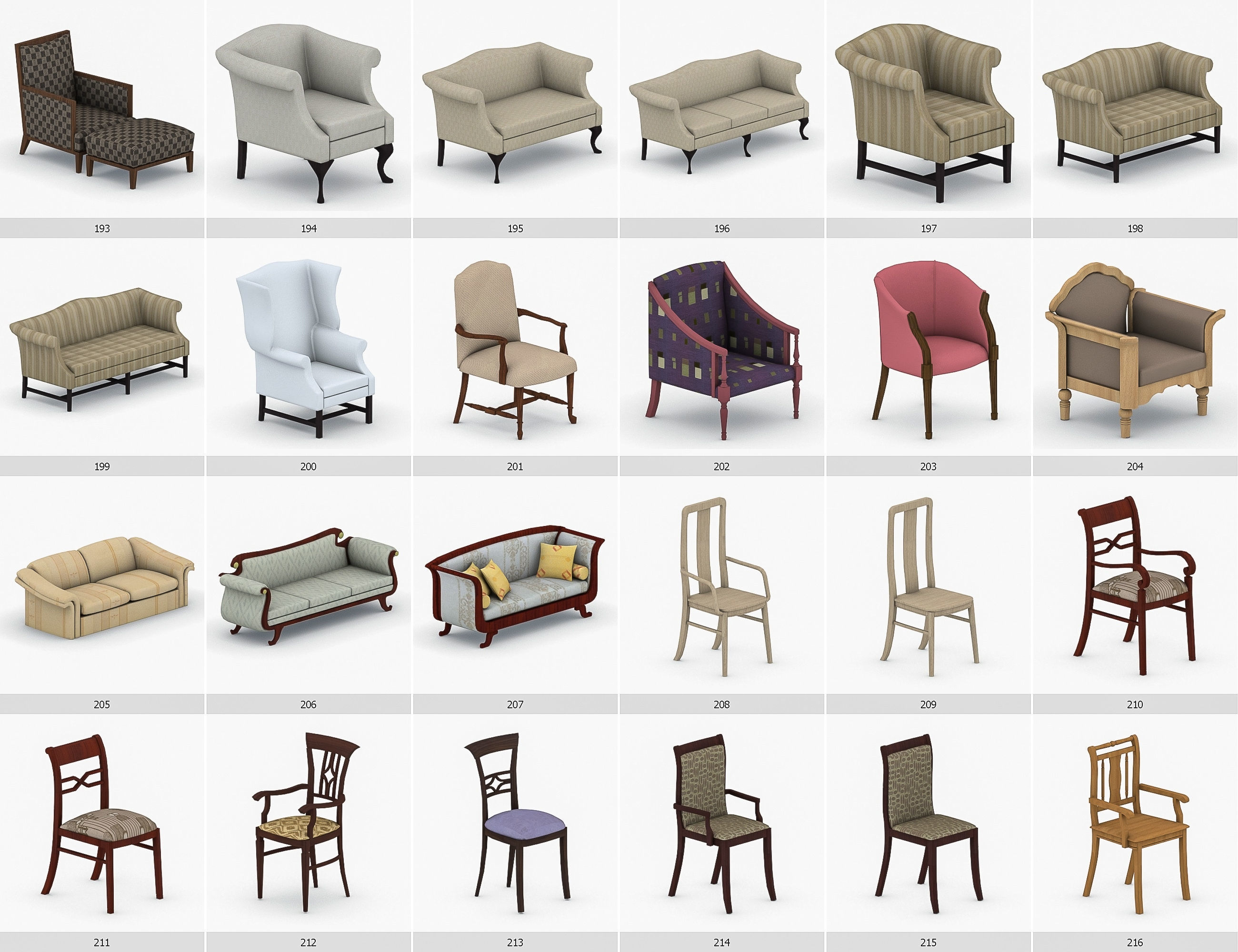 Interior Furniture Collection - 1668 MEGAPACK Low-poly 3D model_18