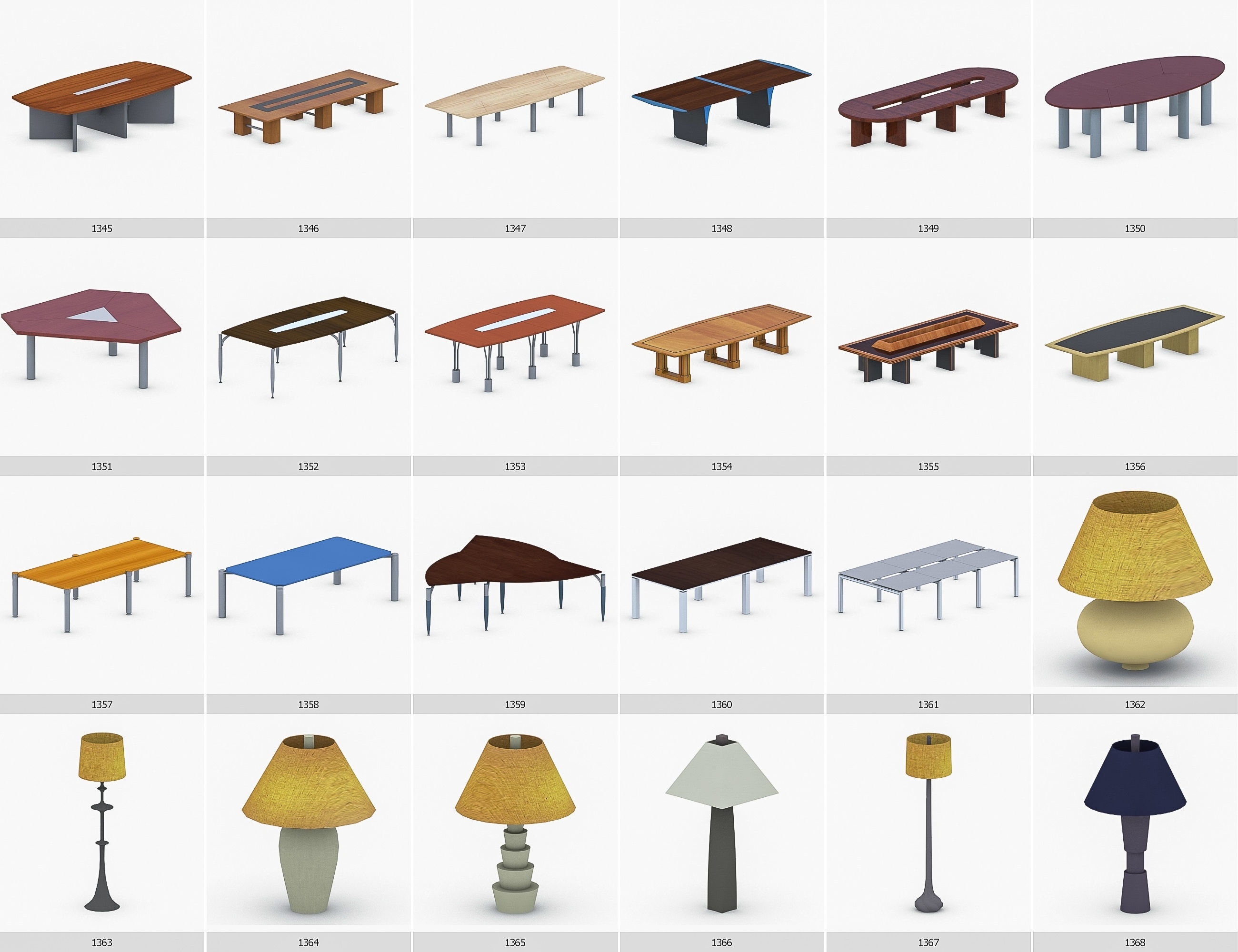 Interior Furniture Collection - 1668 MEGAPACK Low-poly 3D model_114