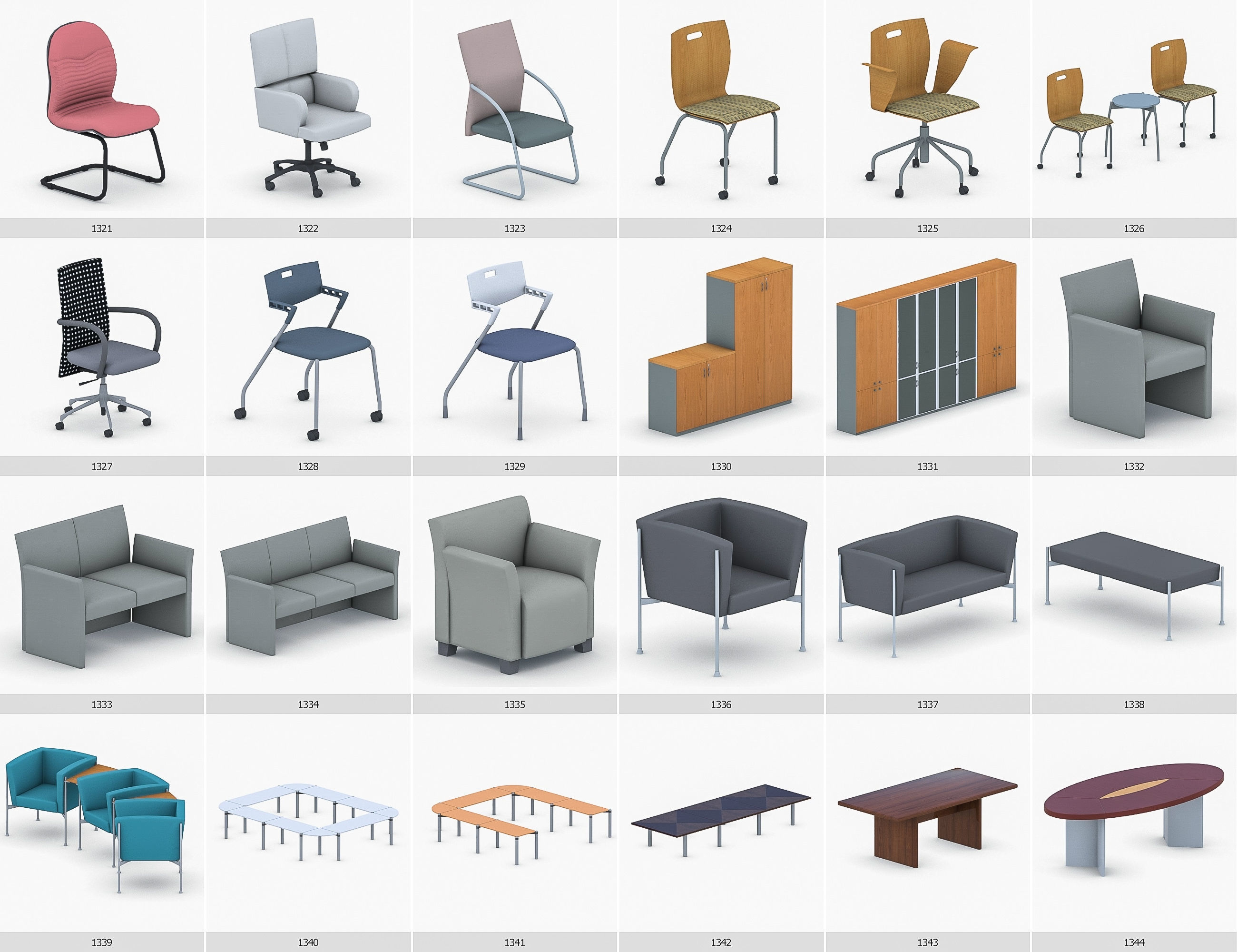 Interior Furniture Collection - 1668 MEGAPACK Low-poly 3D model_112
