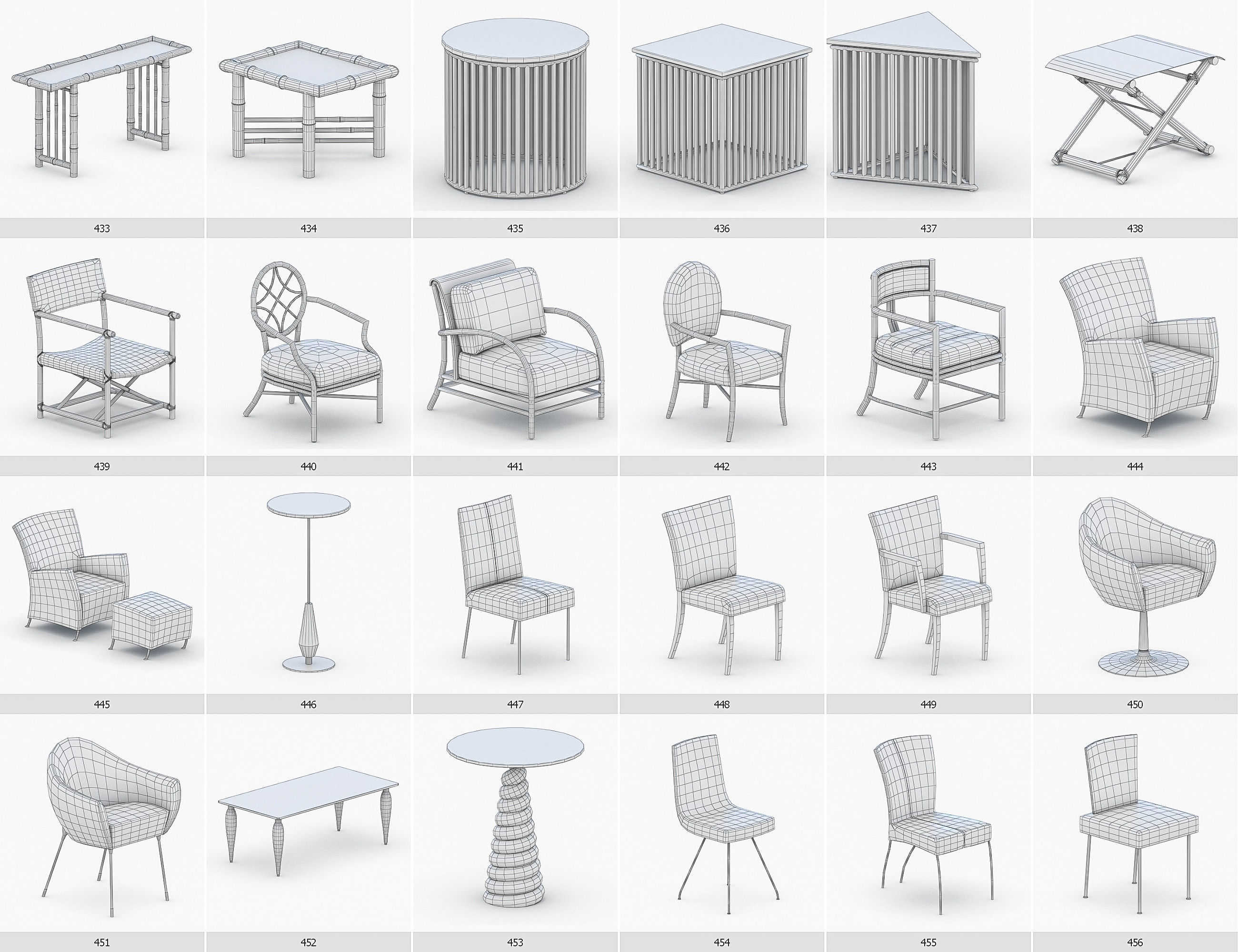 Interior Furniture Collection - 1668 MEGAPACK Low-poly 3D model_39