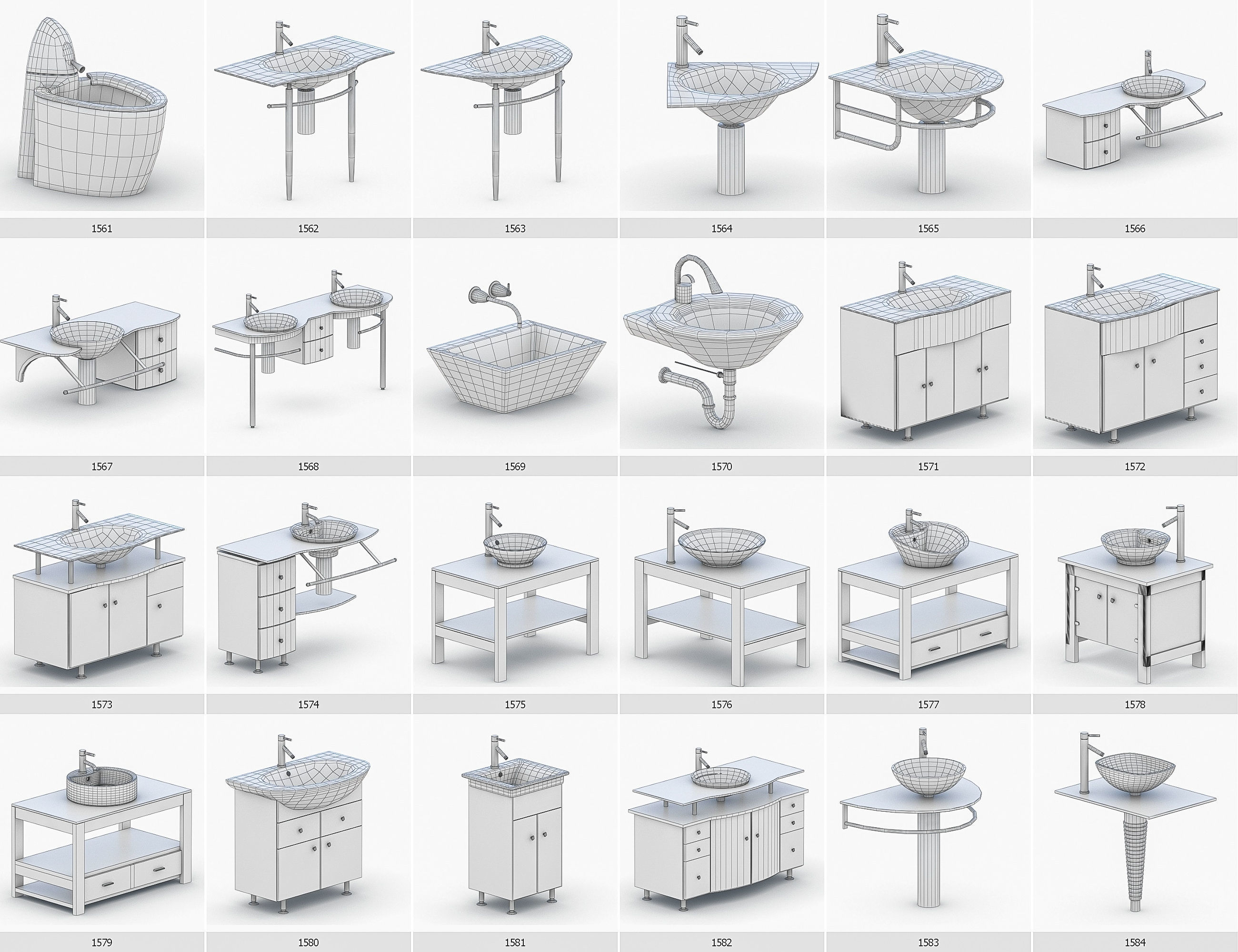 Interior Furniture Collection - 1668 MEGAPACK Low-poly 3D model_133