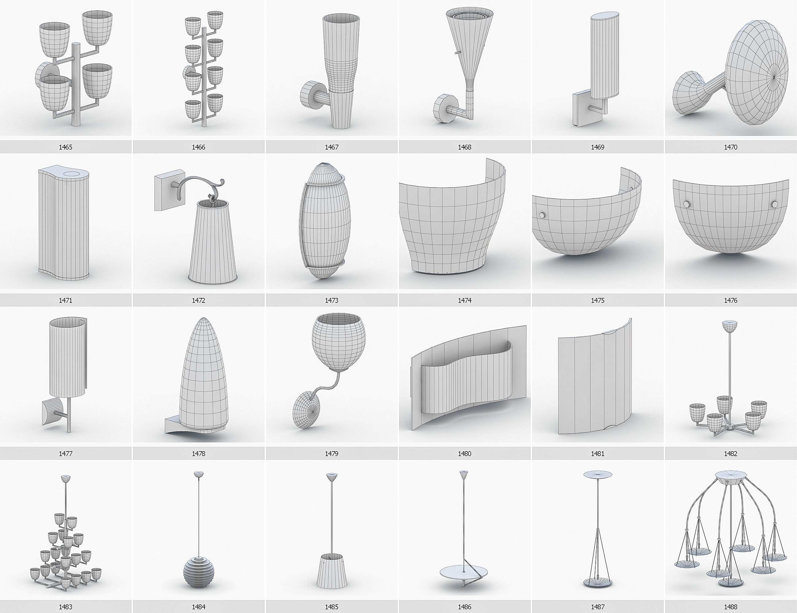 Interior Furniture Collection - 1668 MEGAPACK Low-poly 3D model_125