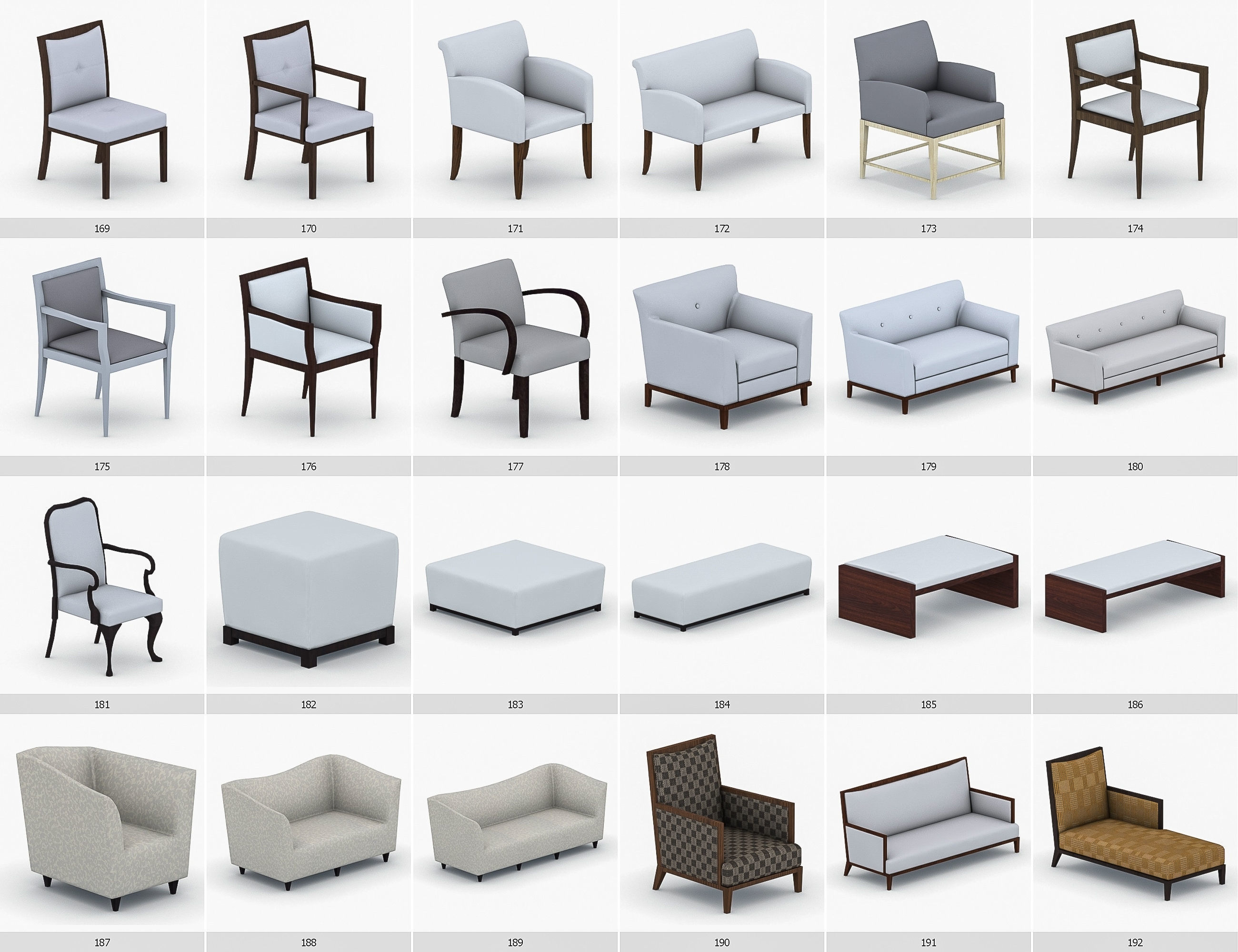 Interior Furniture Collection - 1668 MEGAPACK Low-poly 3D model_16