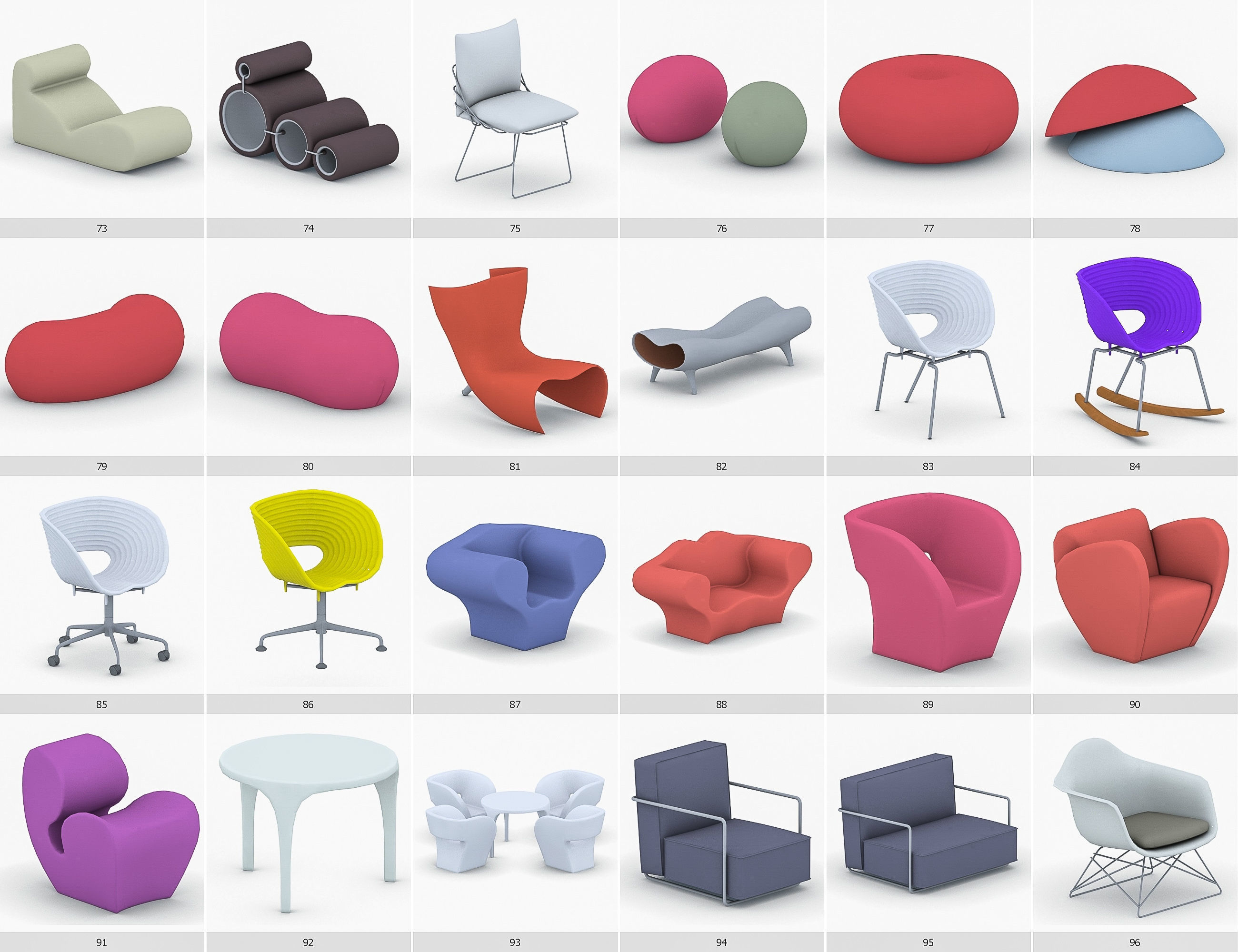 Interior Furniture Collection - 1668 MEGAPACK Low-poly 3D model_8