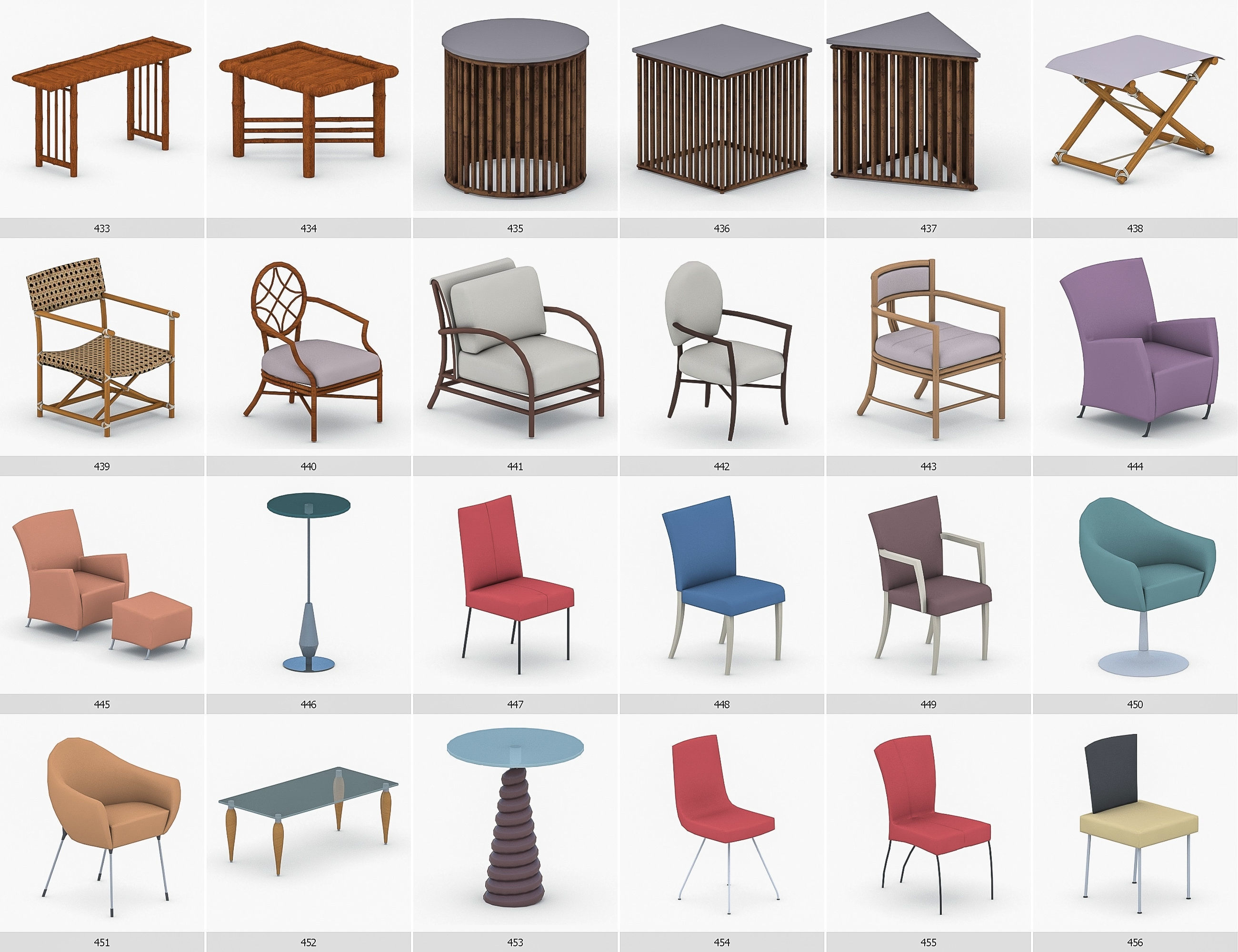 Interior Furniture Collection - 1668 MEGAPACK Low-poly 3D model_38