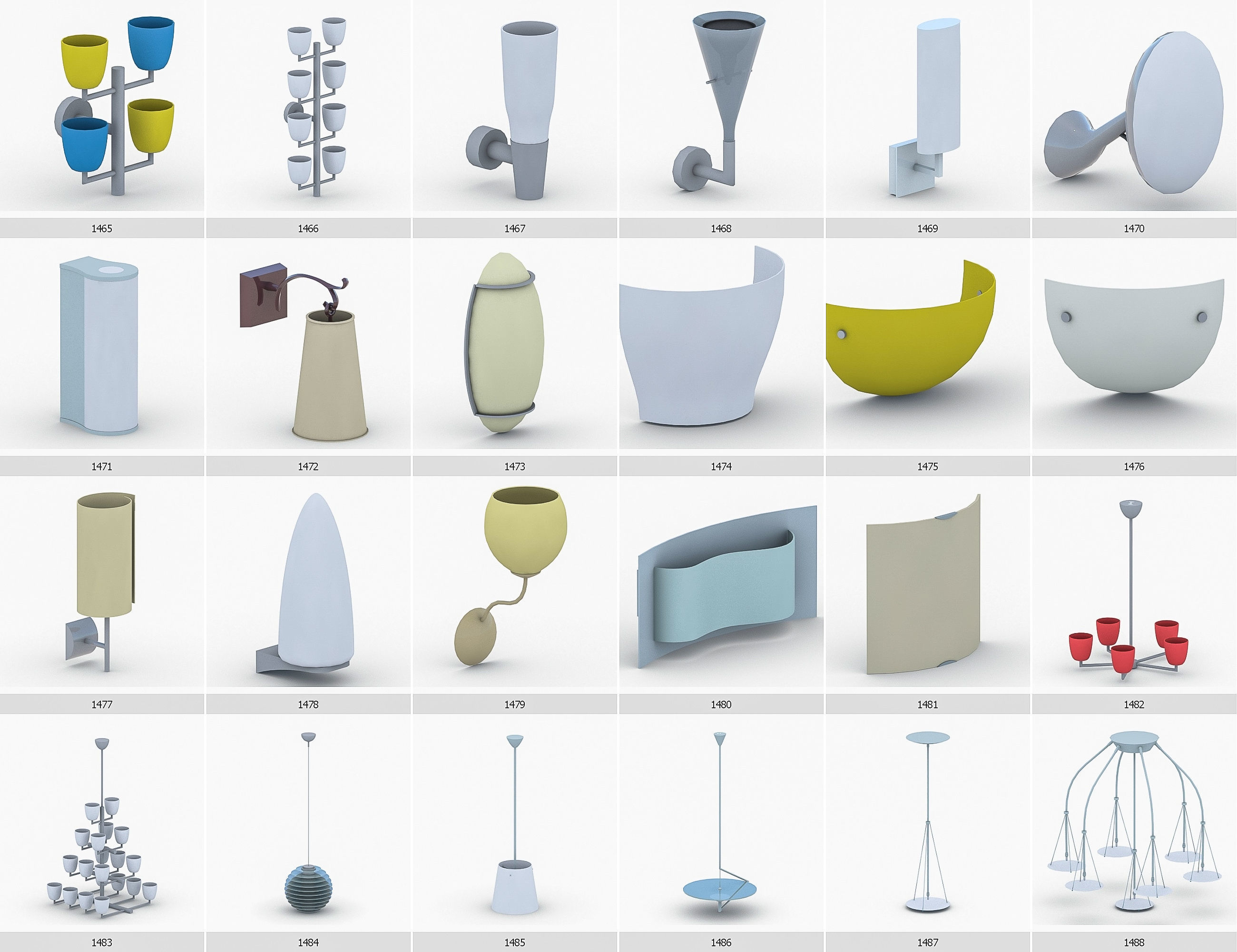 Interior Furniture Collection - 1668 MEGAPACK Low-poly 3D model_124