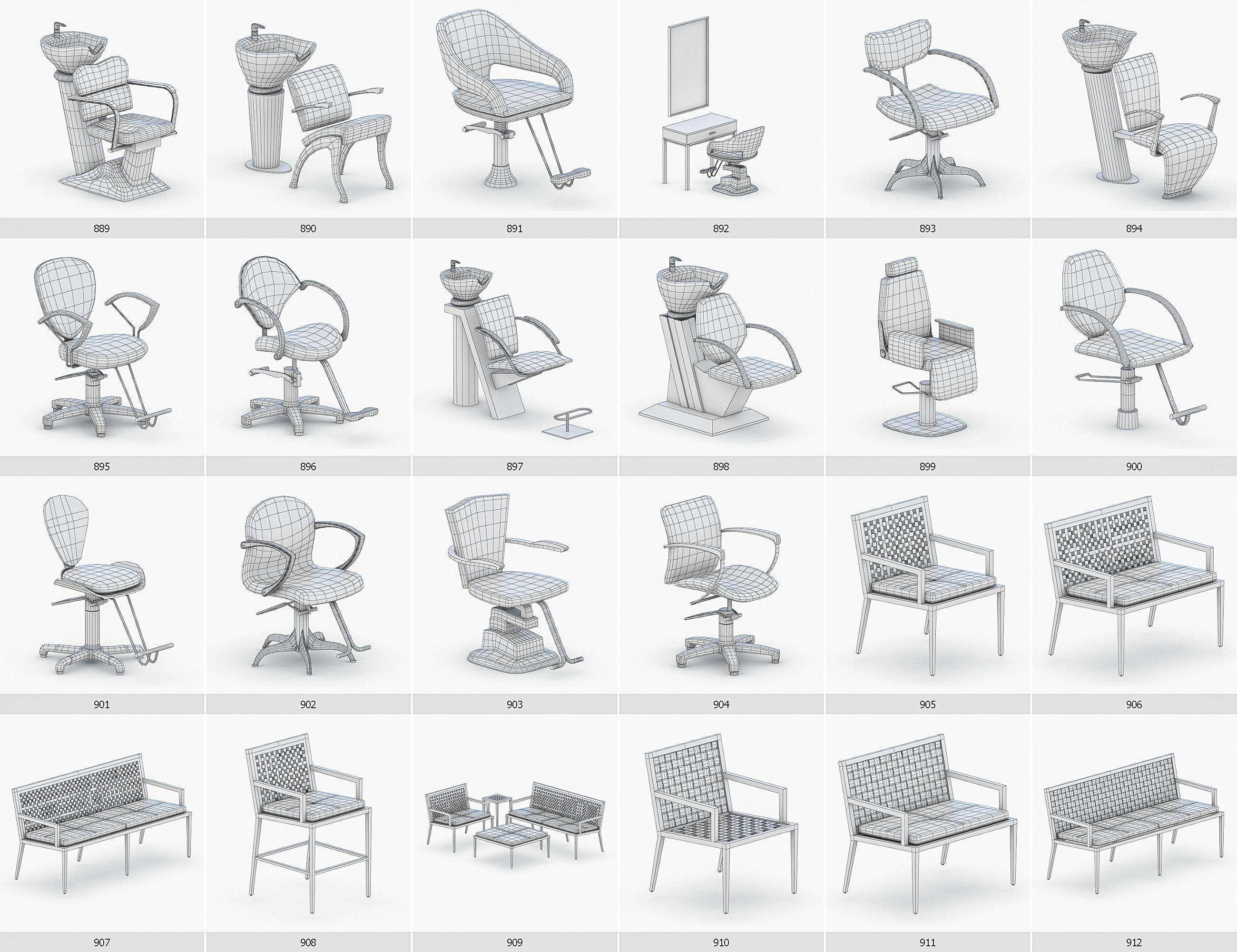 Interior Furniture Collection - 1668 MEGAPACK Low-poly 3D model_77