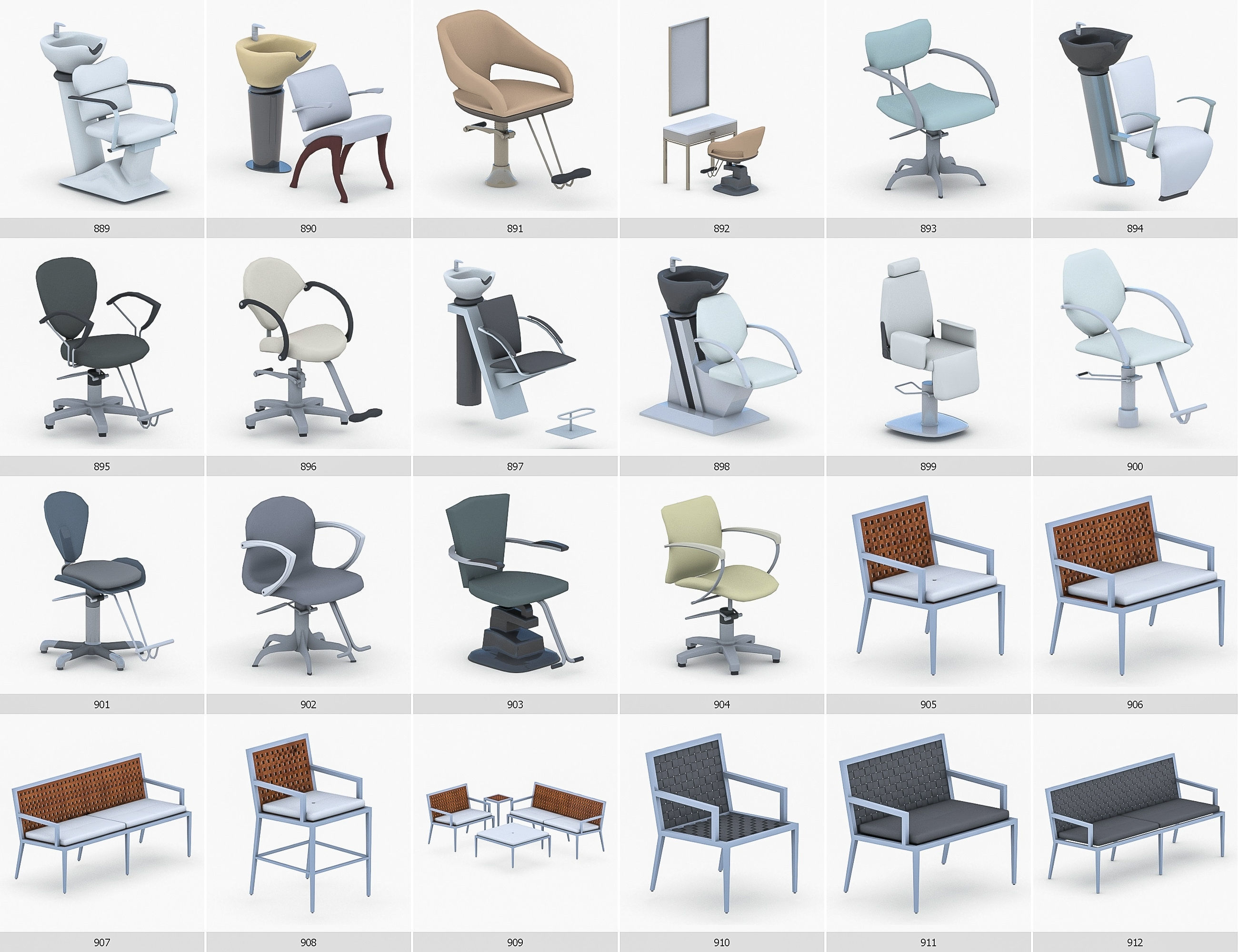 Interior Furniture Collection - 1668 MEGAPACK Low-poly 3D model_76