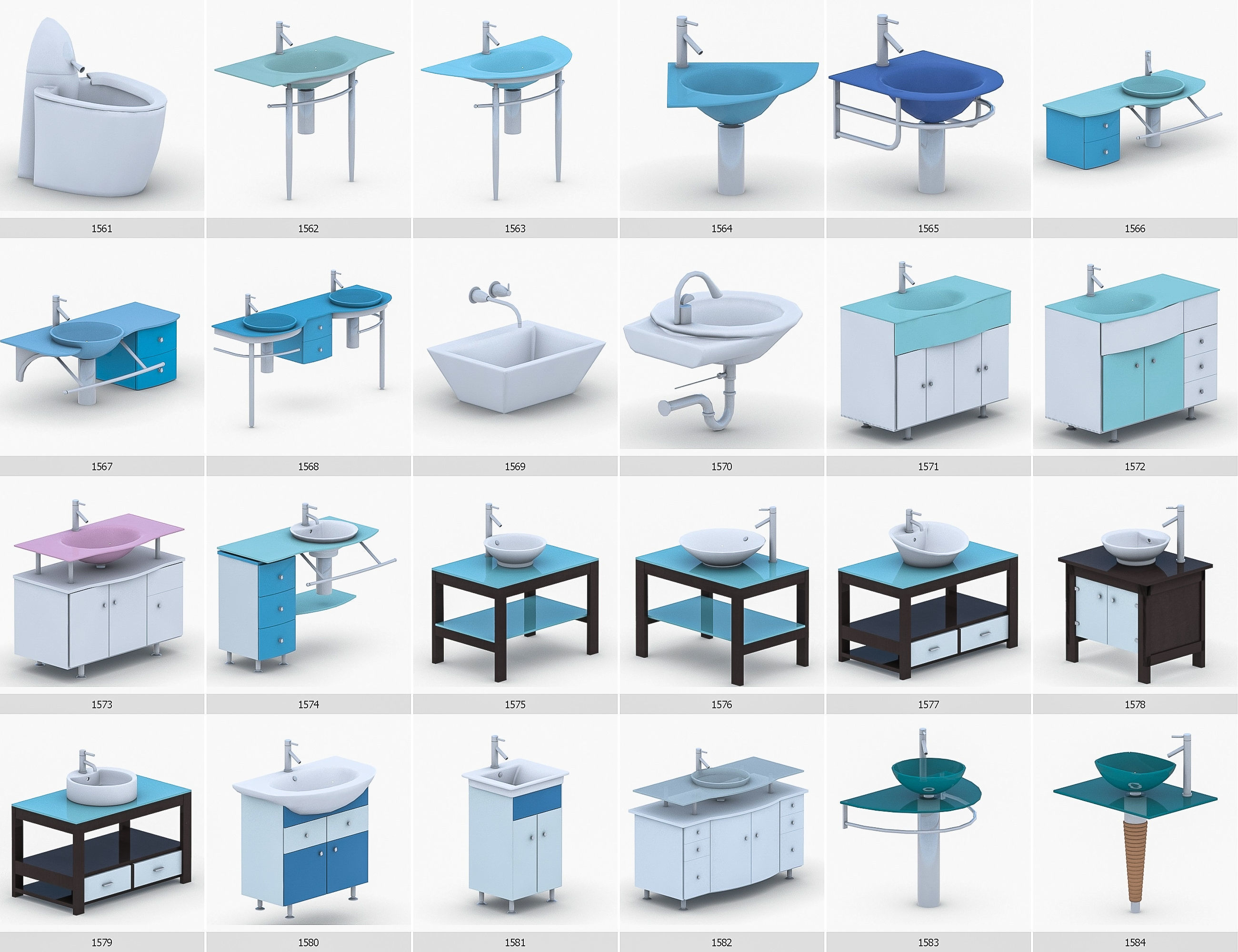 Interior Furniture Collection - 1668 MEGAPACK Low-poly 3D model_132