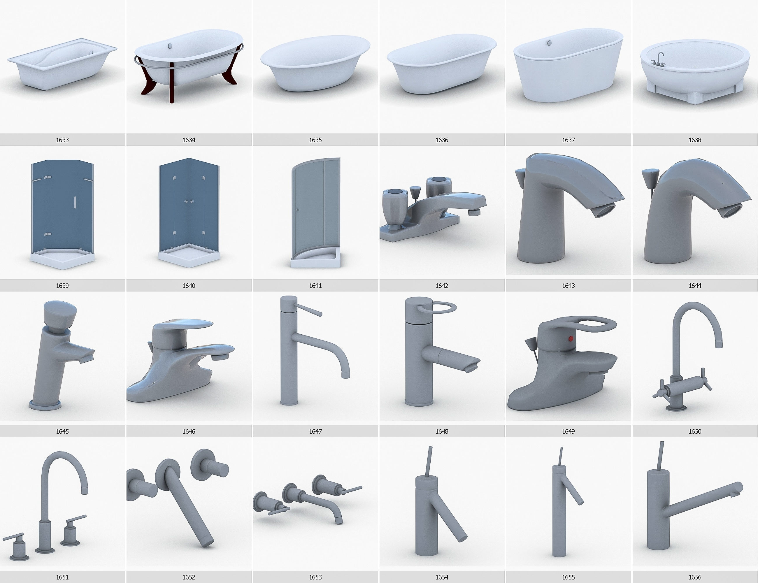 Interior Furniture Collection - 1668 MEGAPACK Low-poly 3D model_138