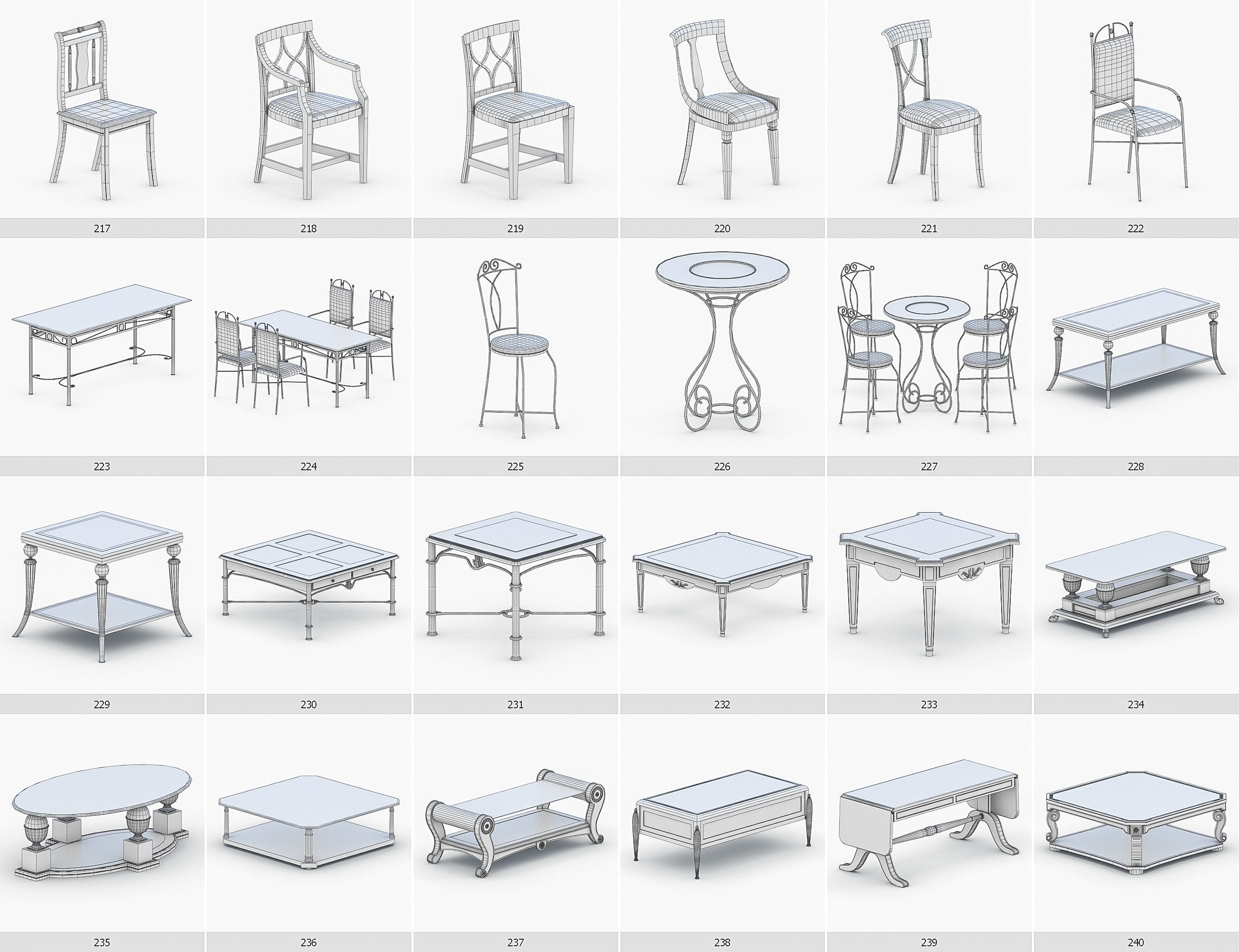 Interior Furniture Collection - 1668 MEGAPACK Low-poly 3D model_21