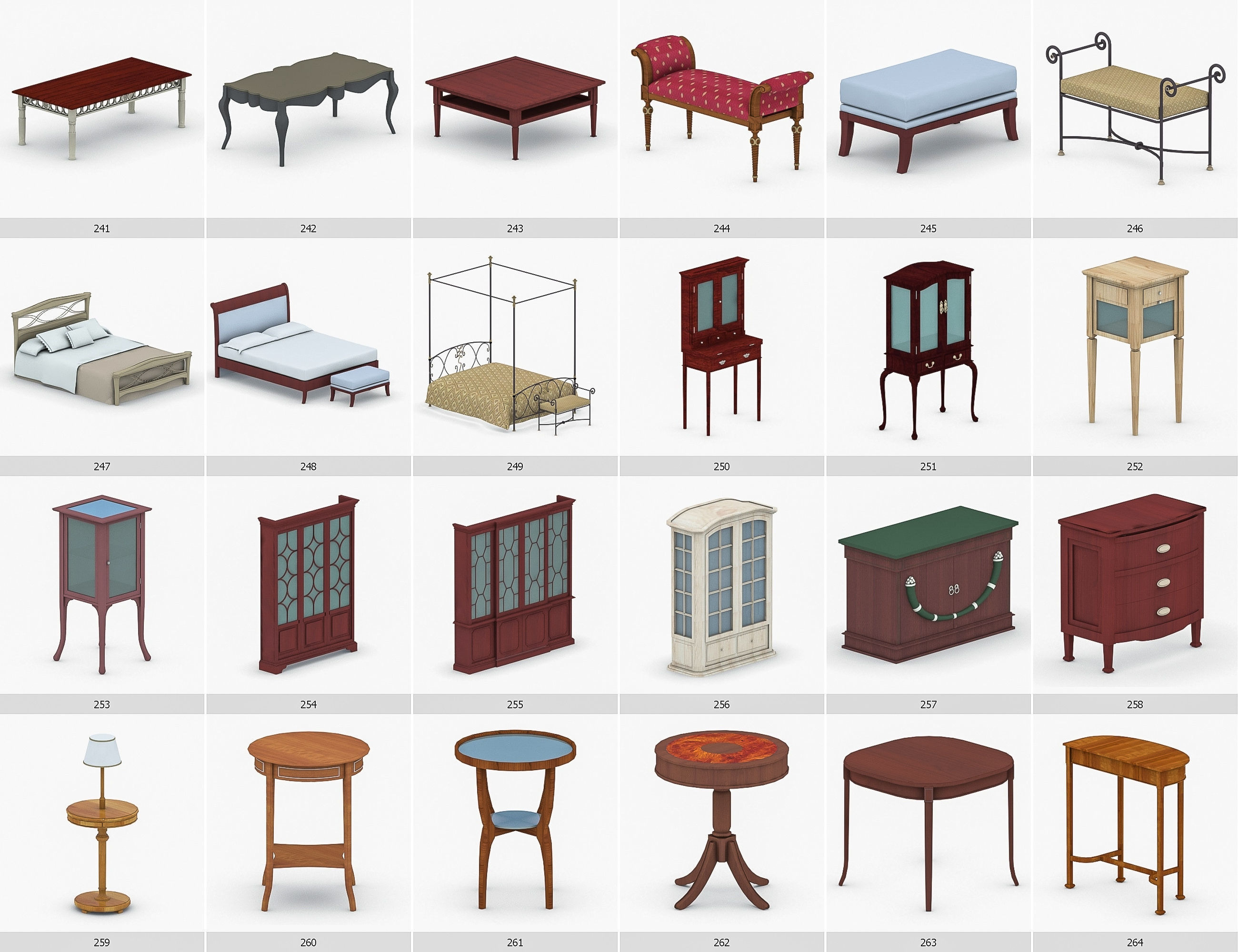 Interior Furniture Collection - 1668 MEGAPACK Low-poly 3D model_22