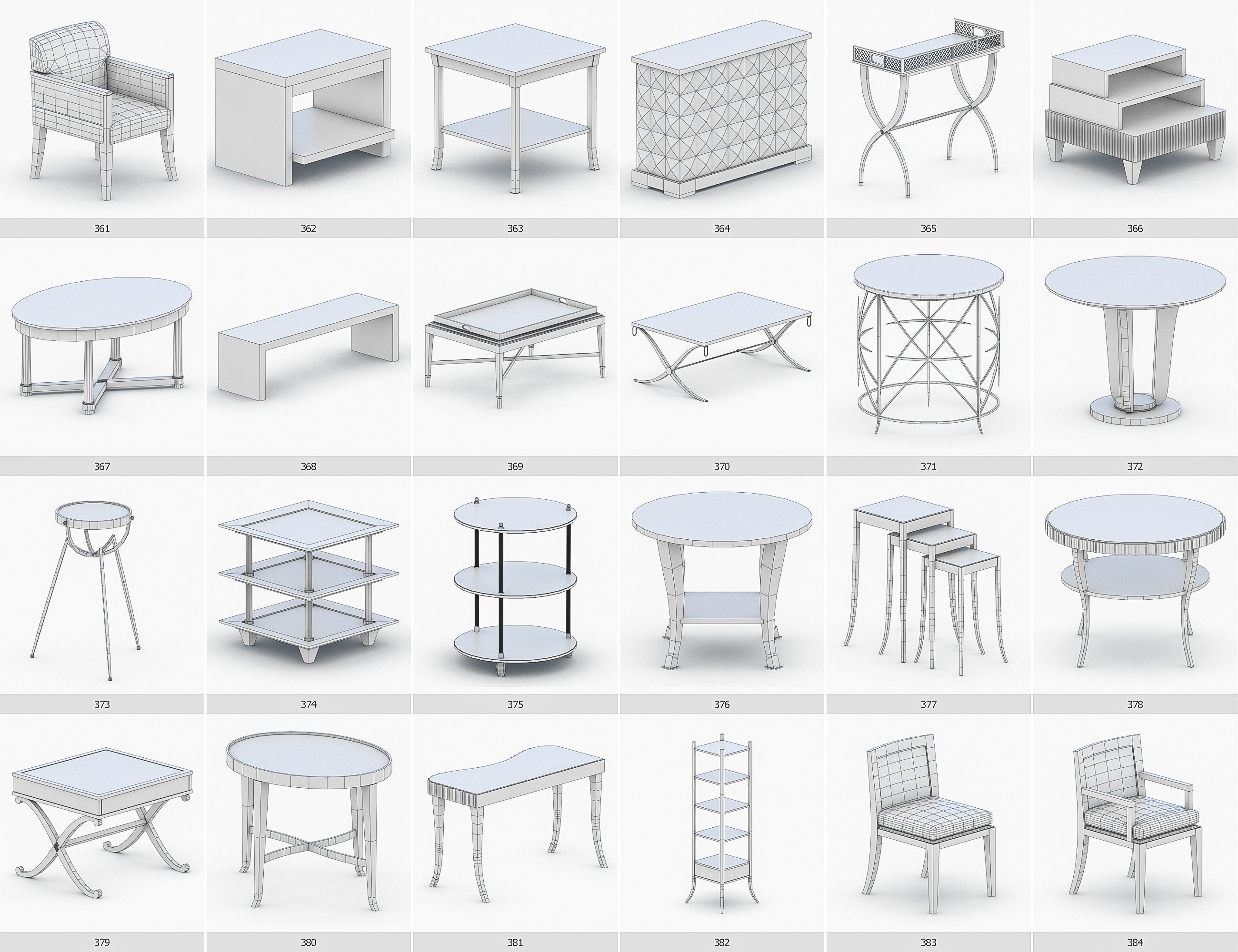 Interior Furniture Collection - 1668 MEGAPACK Low-poly 3D model_33