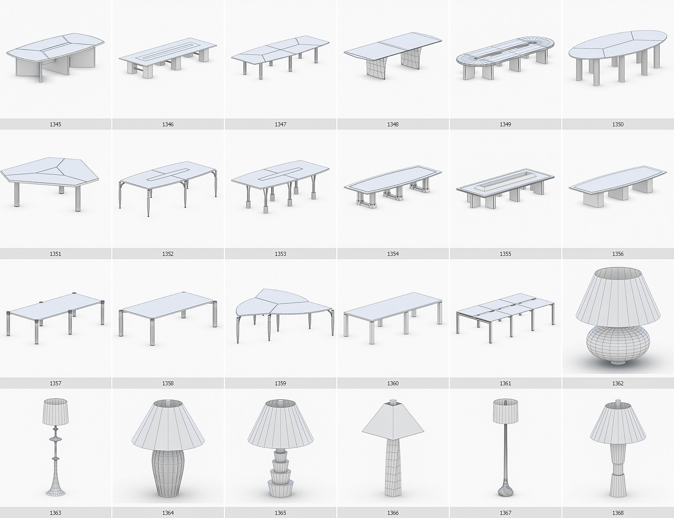 Interior Furniture Collection - 1668 MEGAPACK Low-poly 3D model_115