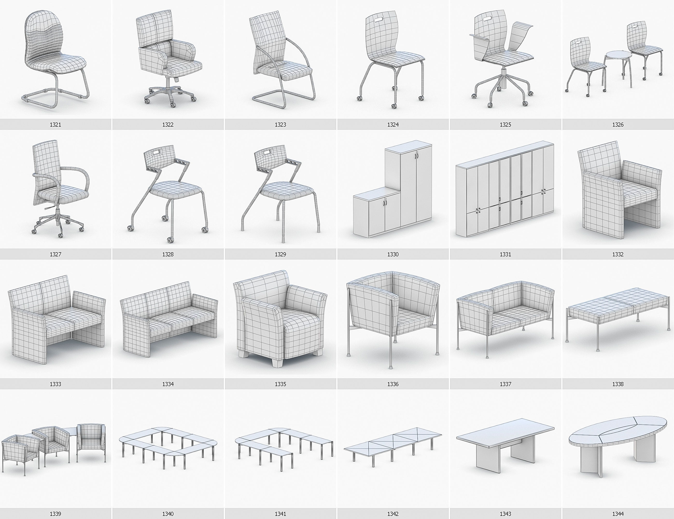 Interior Furniture Collection - 1668 MEGAPACK Low-poly 3D model_113