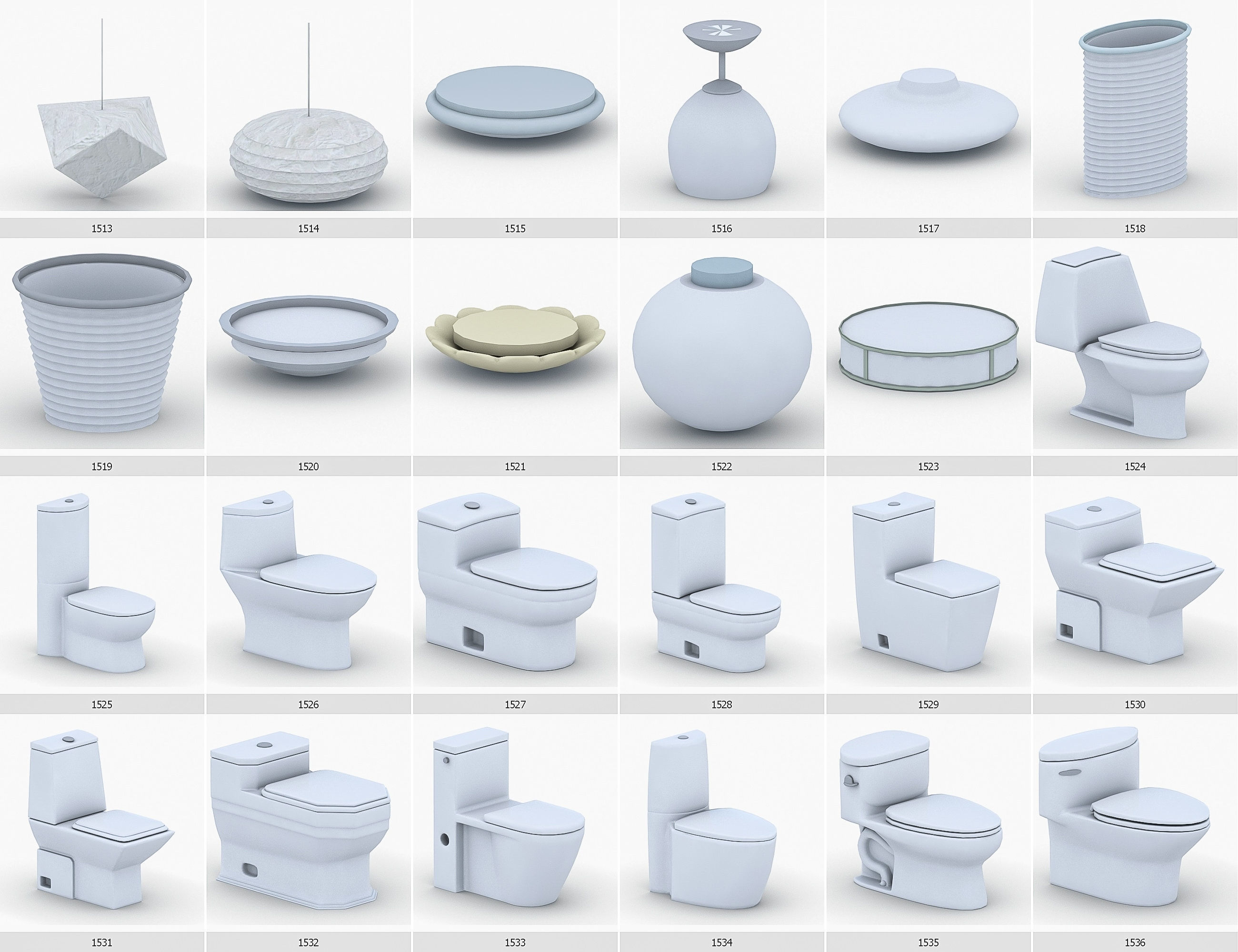 Interior Furniture Collection - 1668 MEGAPACK Low-poly 3D model_128