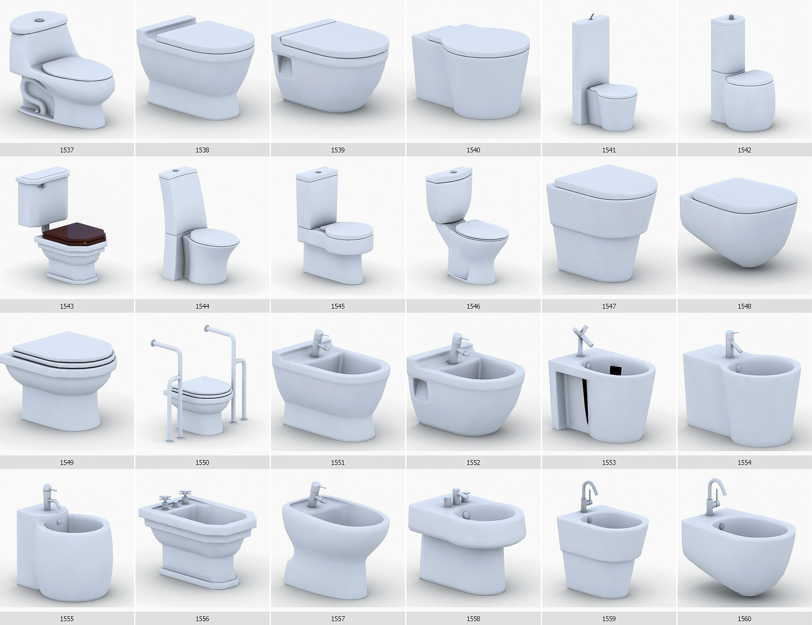 Interior Furniture Collection - 1668 MEGAPACK Low-poly 3D model_130