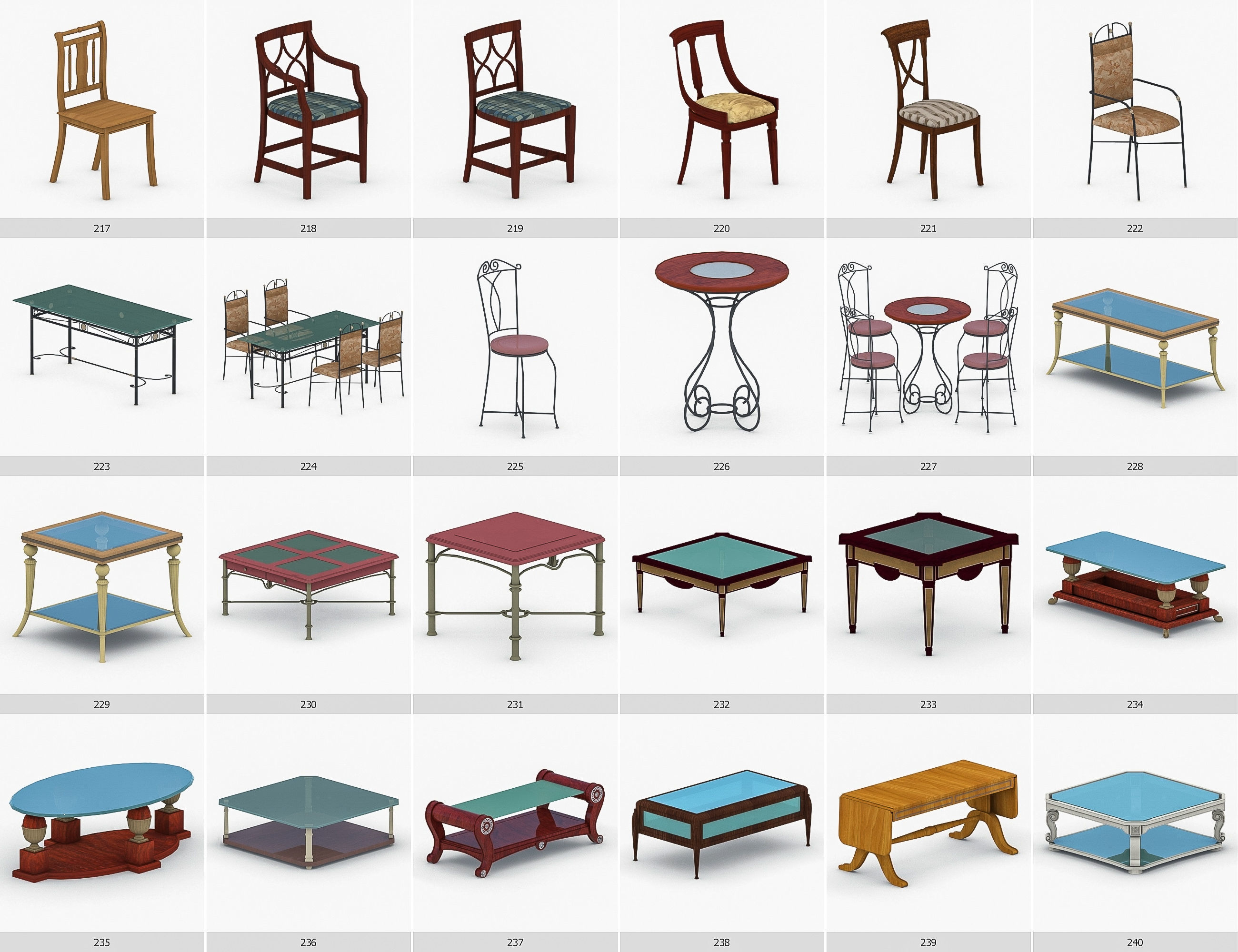 Interior Furniture Collection - 1668 MEGAPACK Low-poly 3D model_20
