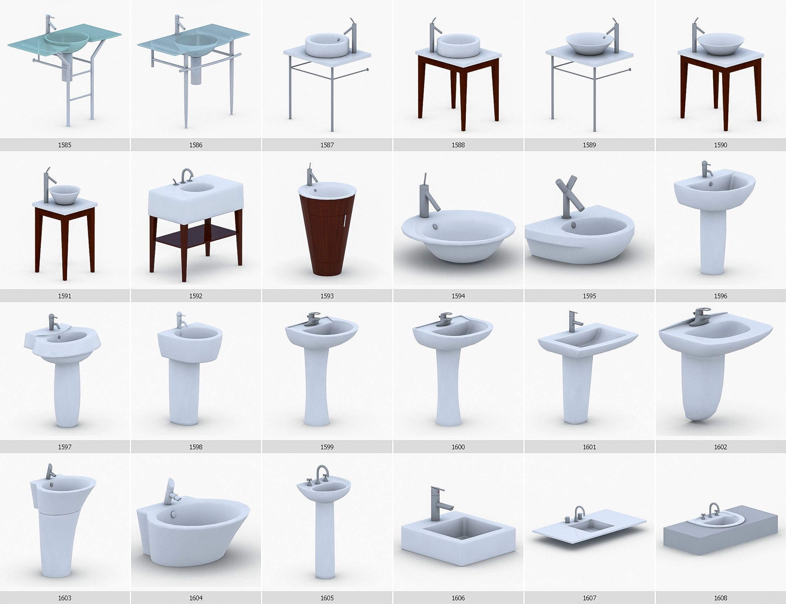 Interior Furniture Collection - 1668 MEGAPACK Low-poly 3D model_134