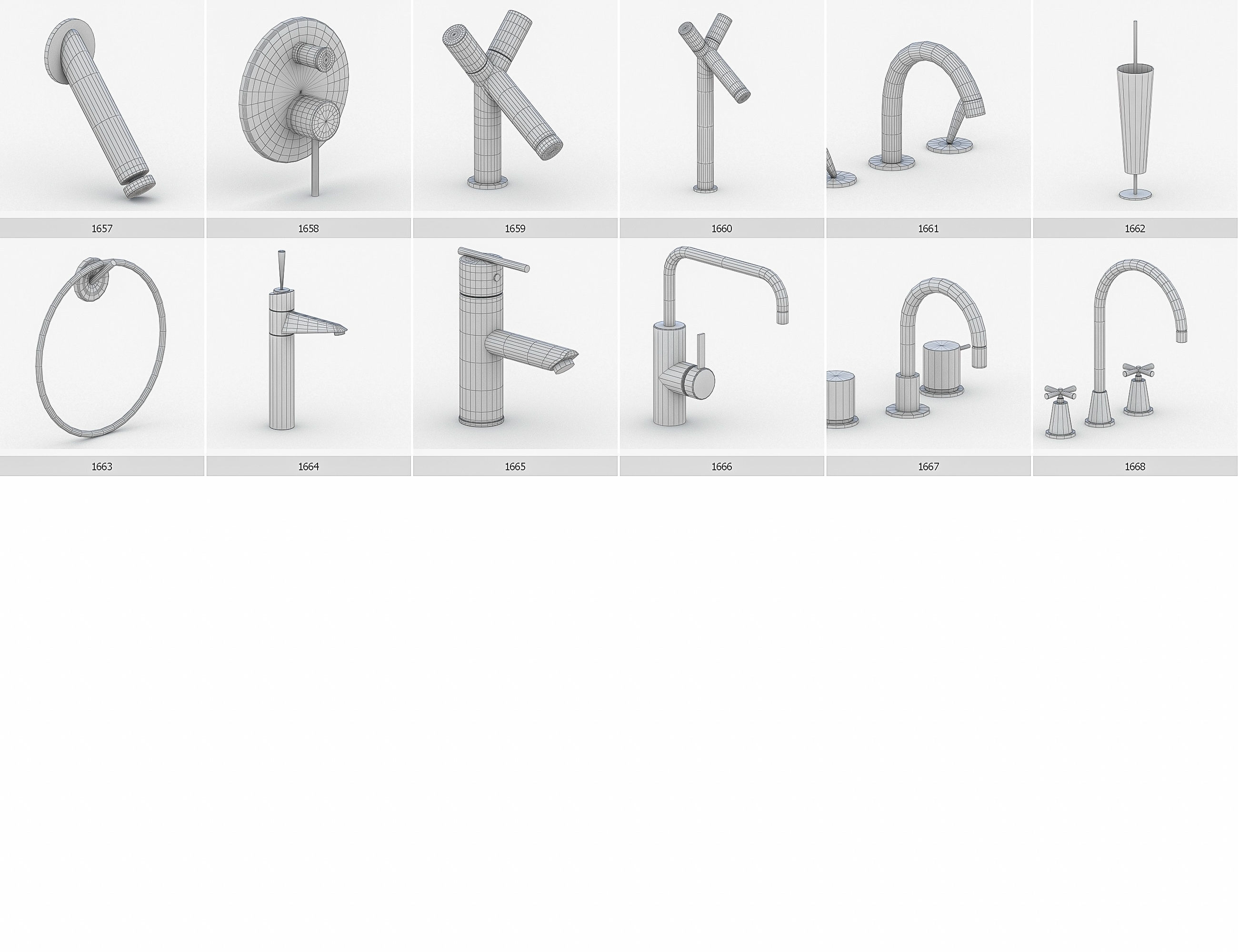 Interior Furniture Collection - 1668 MEGAPACK Low-poly 3D model_141