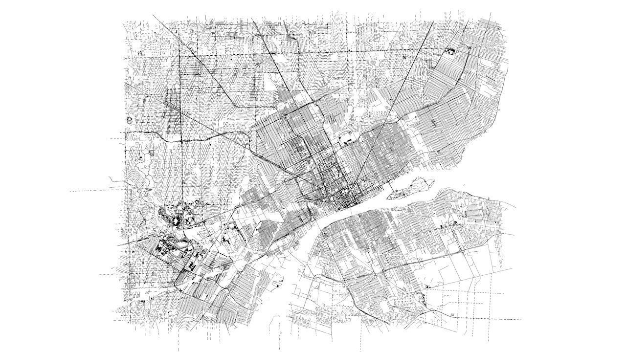 Detroit Road Network and Streets 3D model_6
