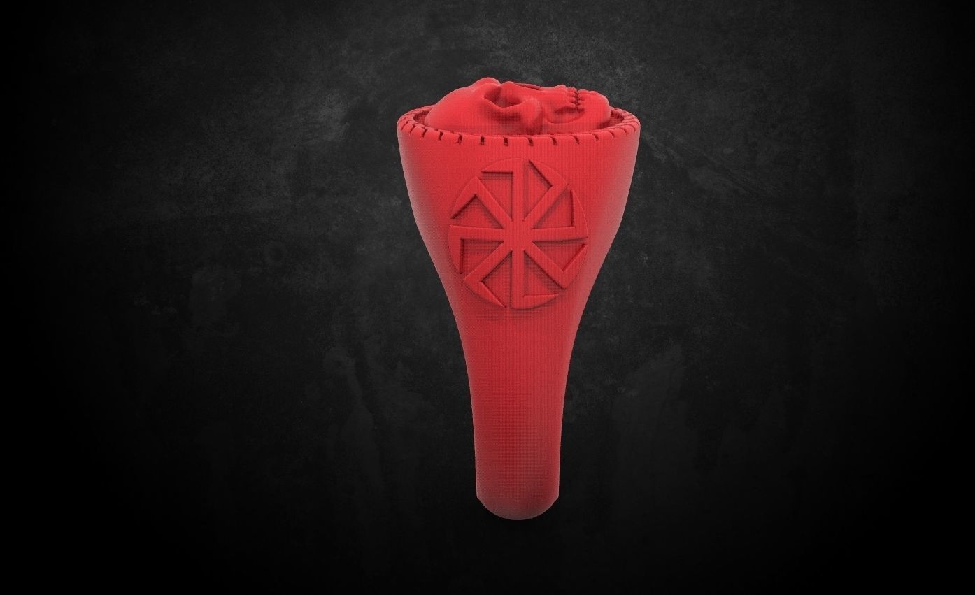 Ring with skull and patterns of many sizes 151 3D print model_10