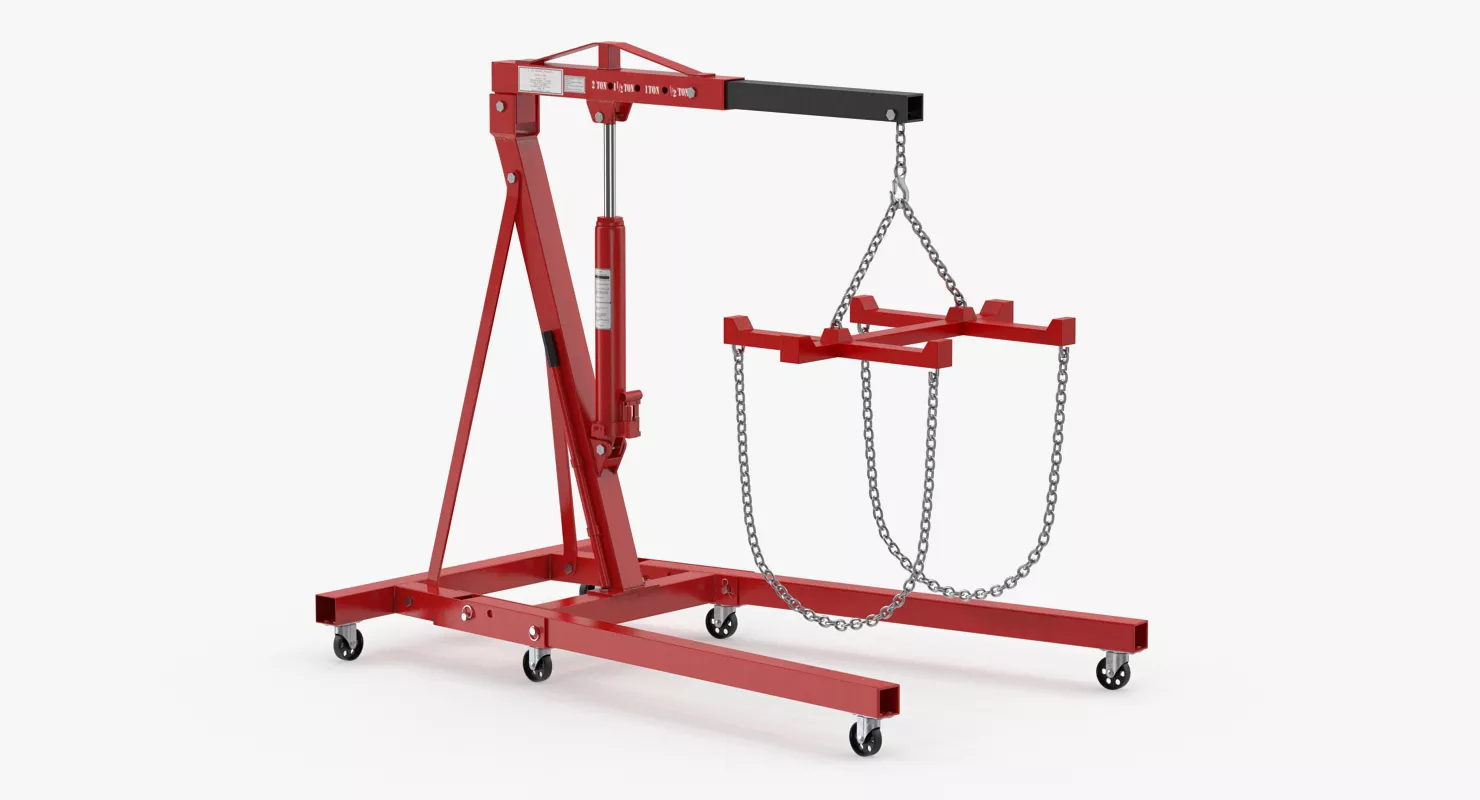 Folding Engine Crane 3D model
