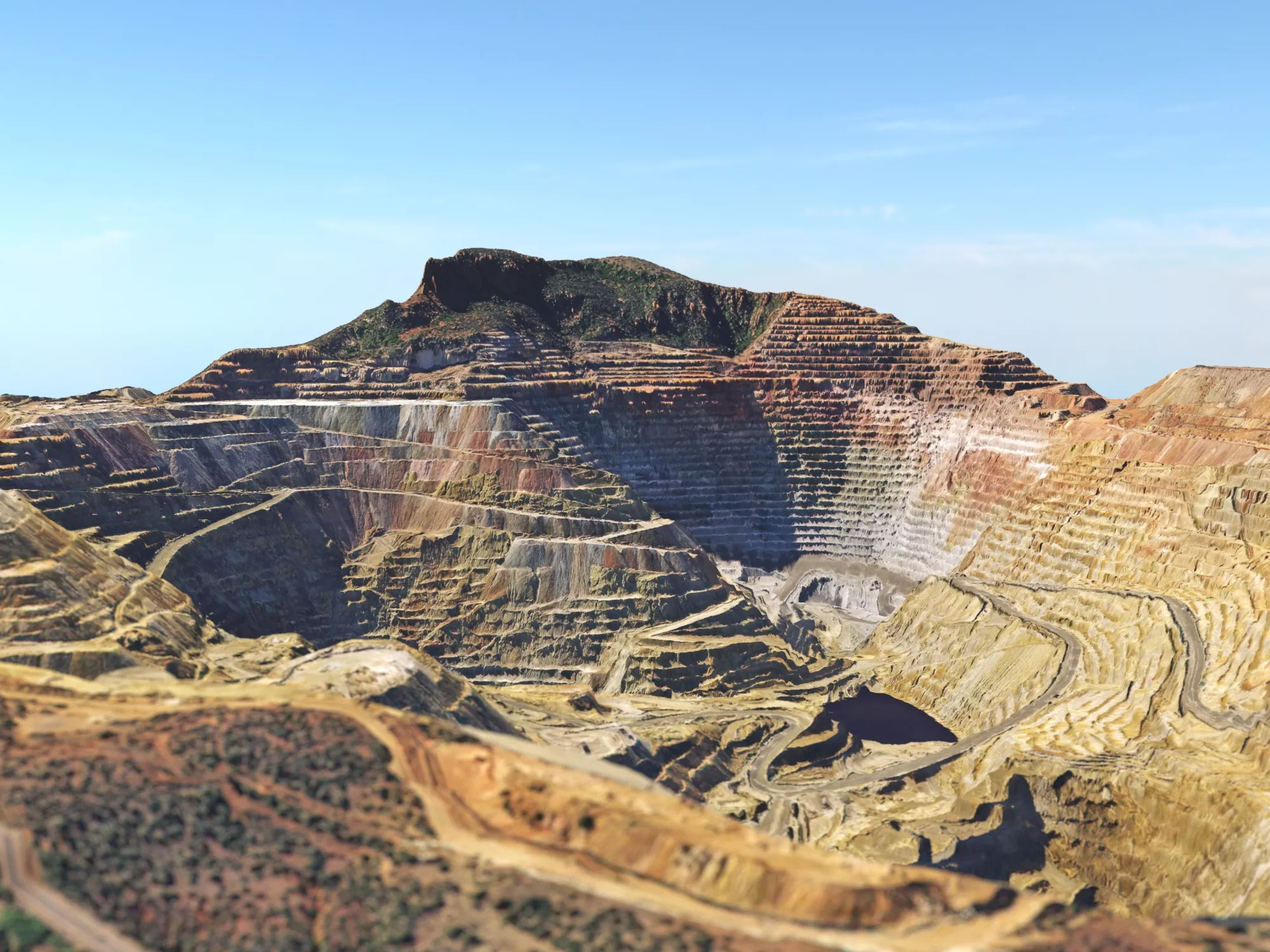 Scanned Opencast Mines Low-poly 3D model