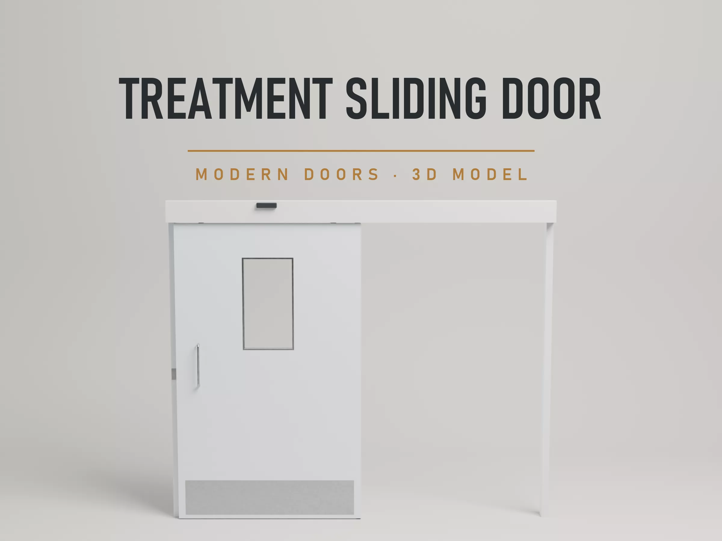 Animated Hospital Treatment Sliding Door Low-poly 3D model