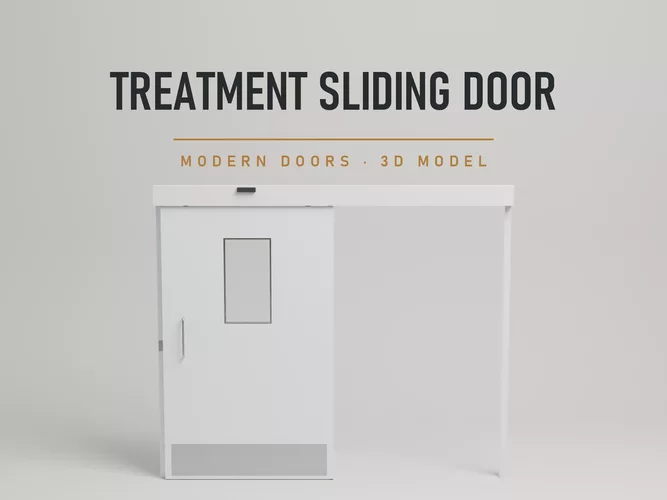 Animated Hospital Treatment Sliding Door
