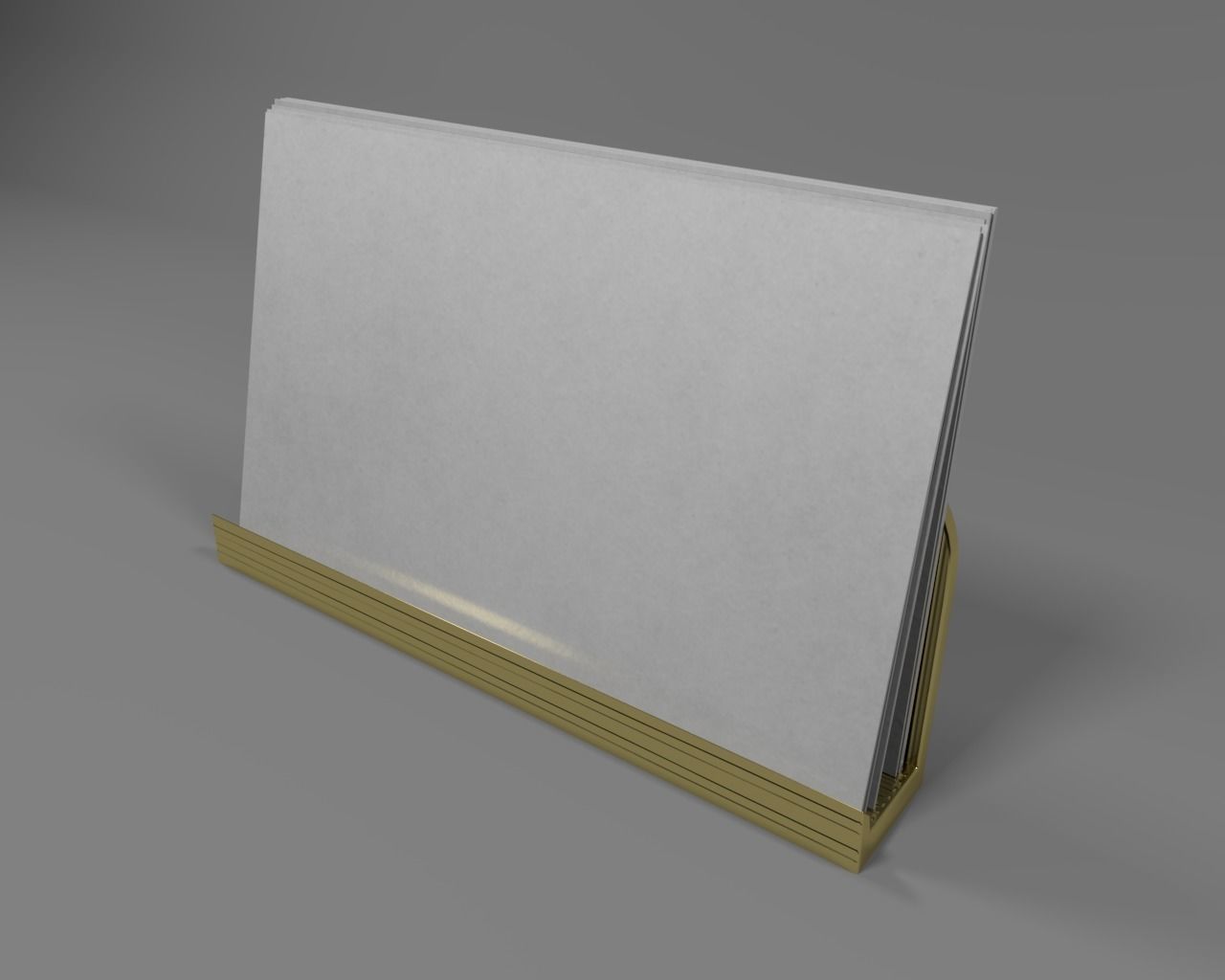 Desktop Business card holder with business cards 3D model_1