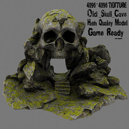 Skull Cave Low-poly 3D model