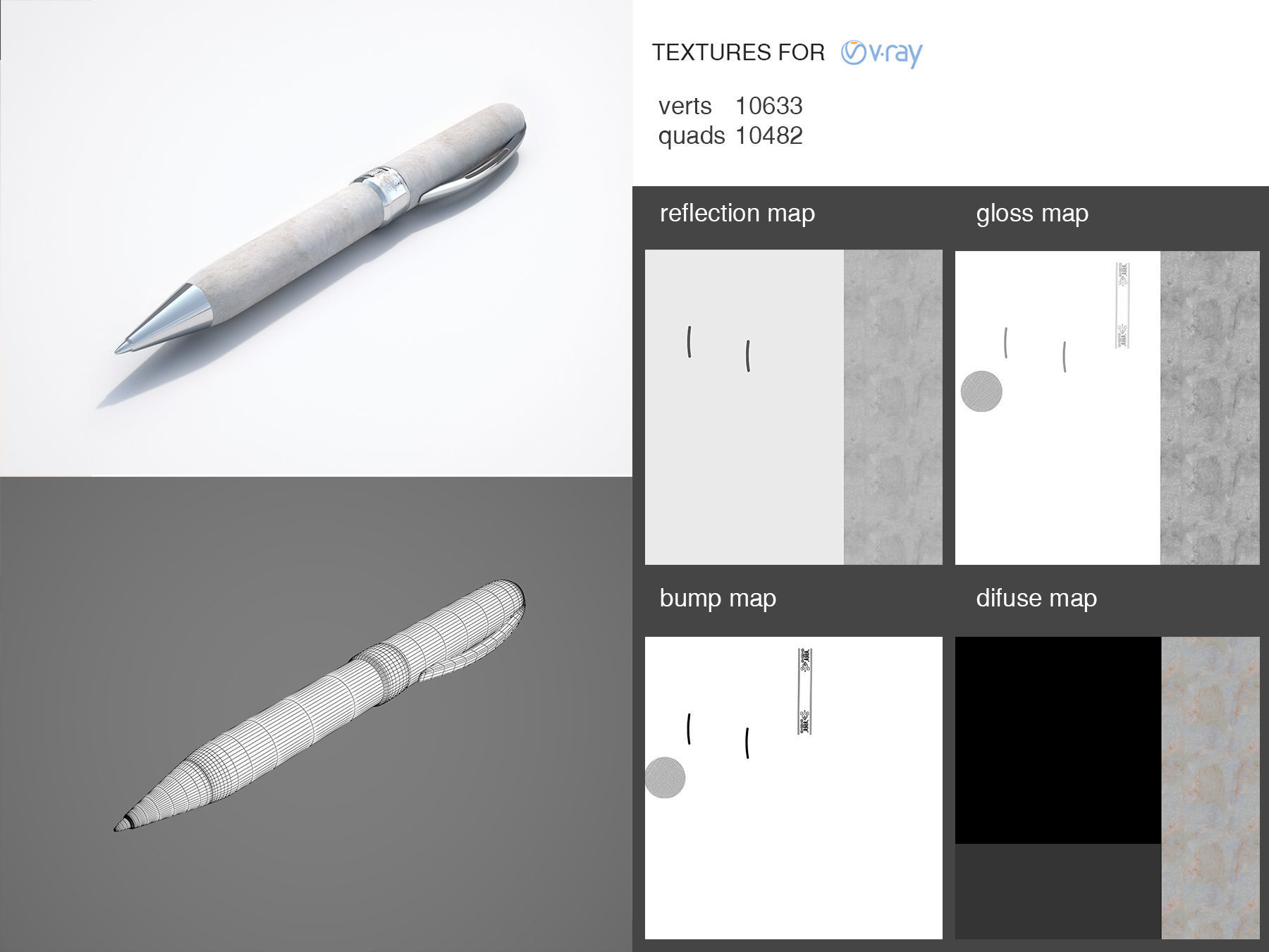Ballpen pen 3D model_2