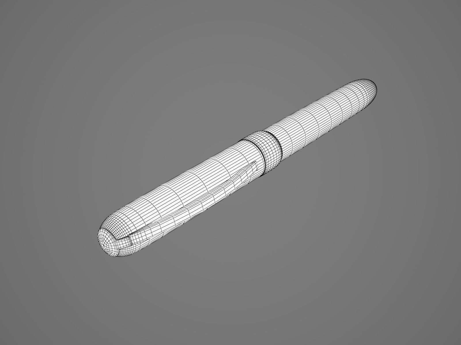 Closed Ballpen 3D model_1