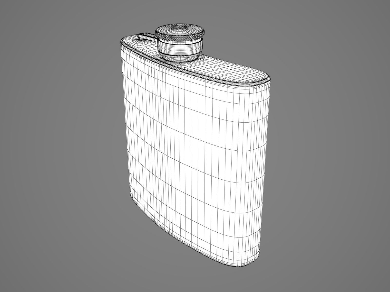 Hip Flask 3D model_1
