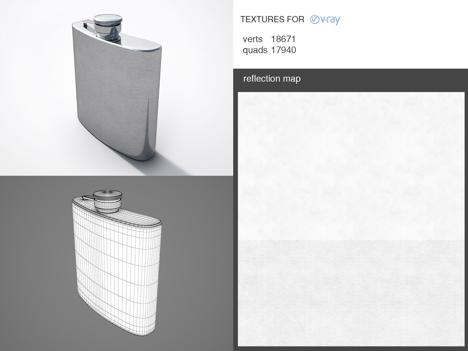 Hip Flask 3D model_2