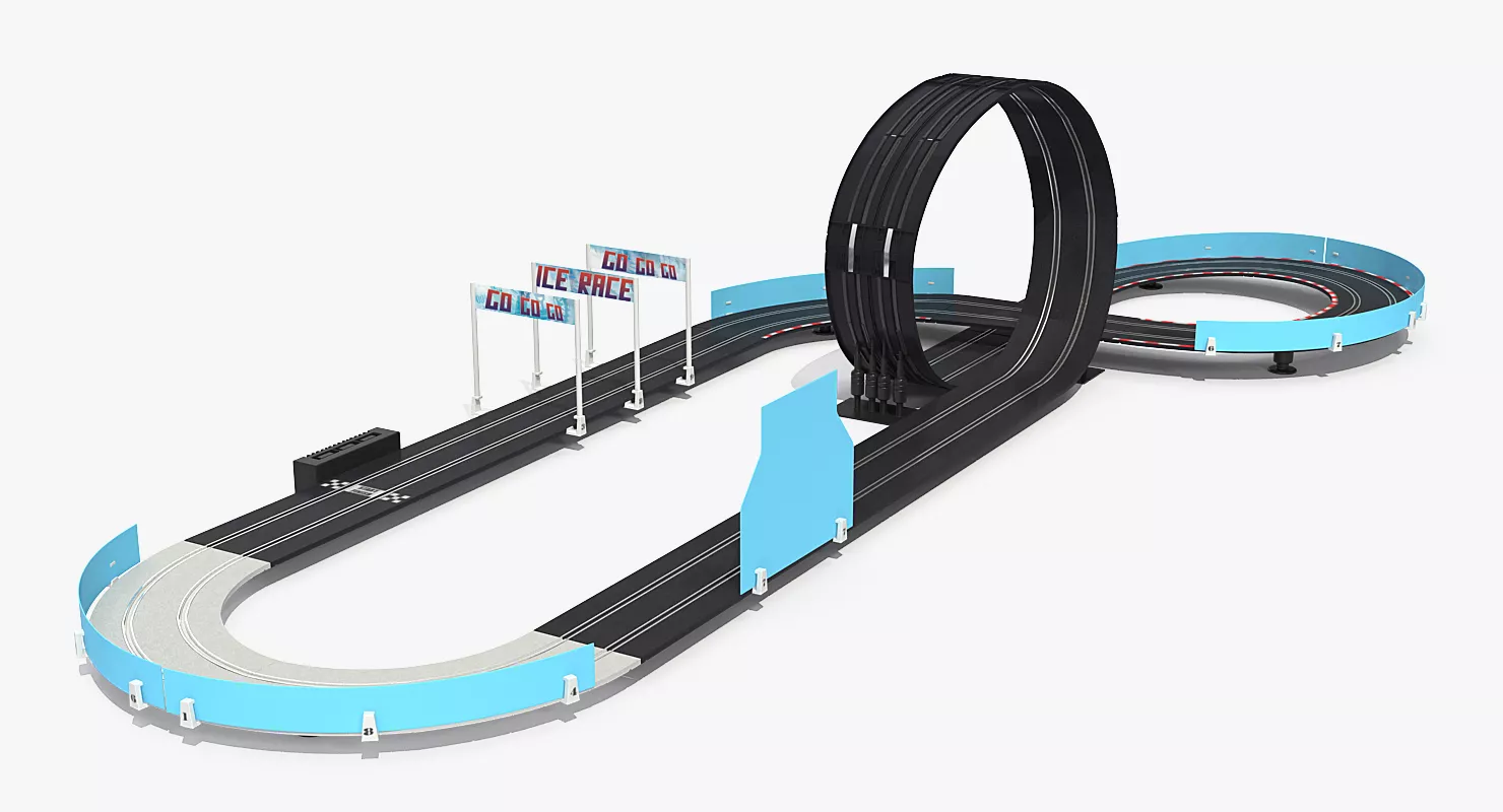 Toy Racing Car Track Generic 3D model
