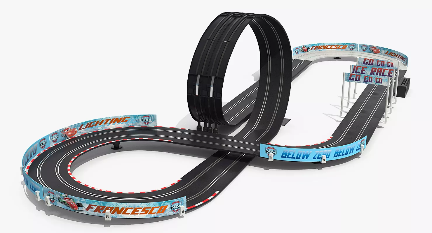 Toy Racing Car Track 3D model