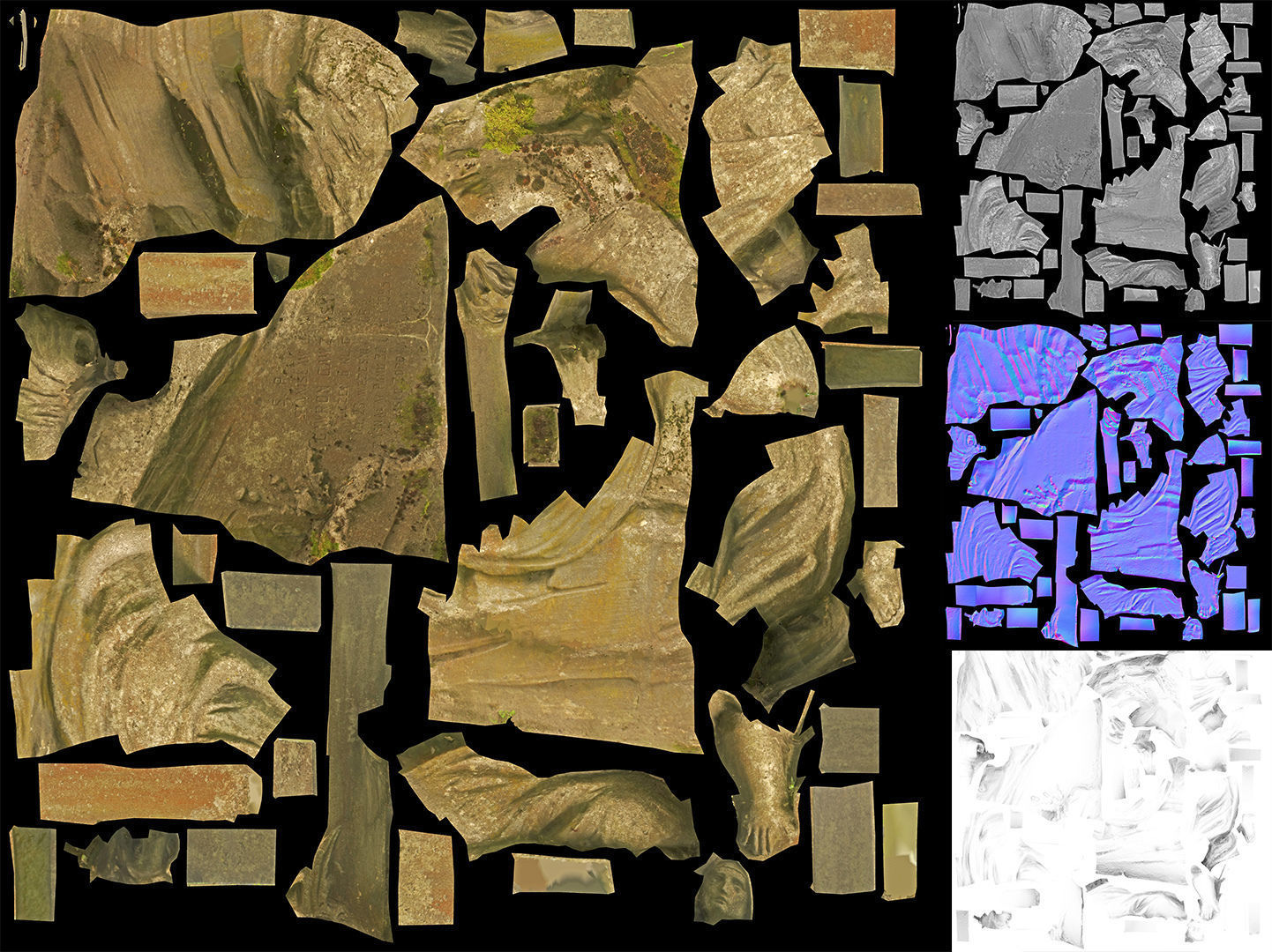 Cemetery graveyard thombstones crosses and a crypt Low-poly 3D model_99