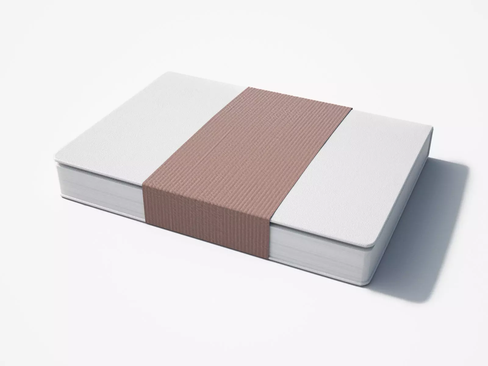 Notebook White 3D model_0