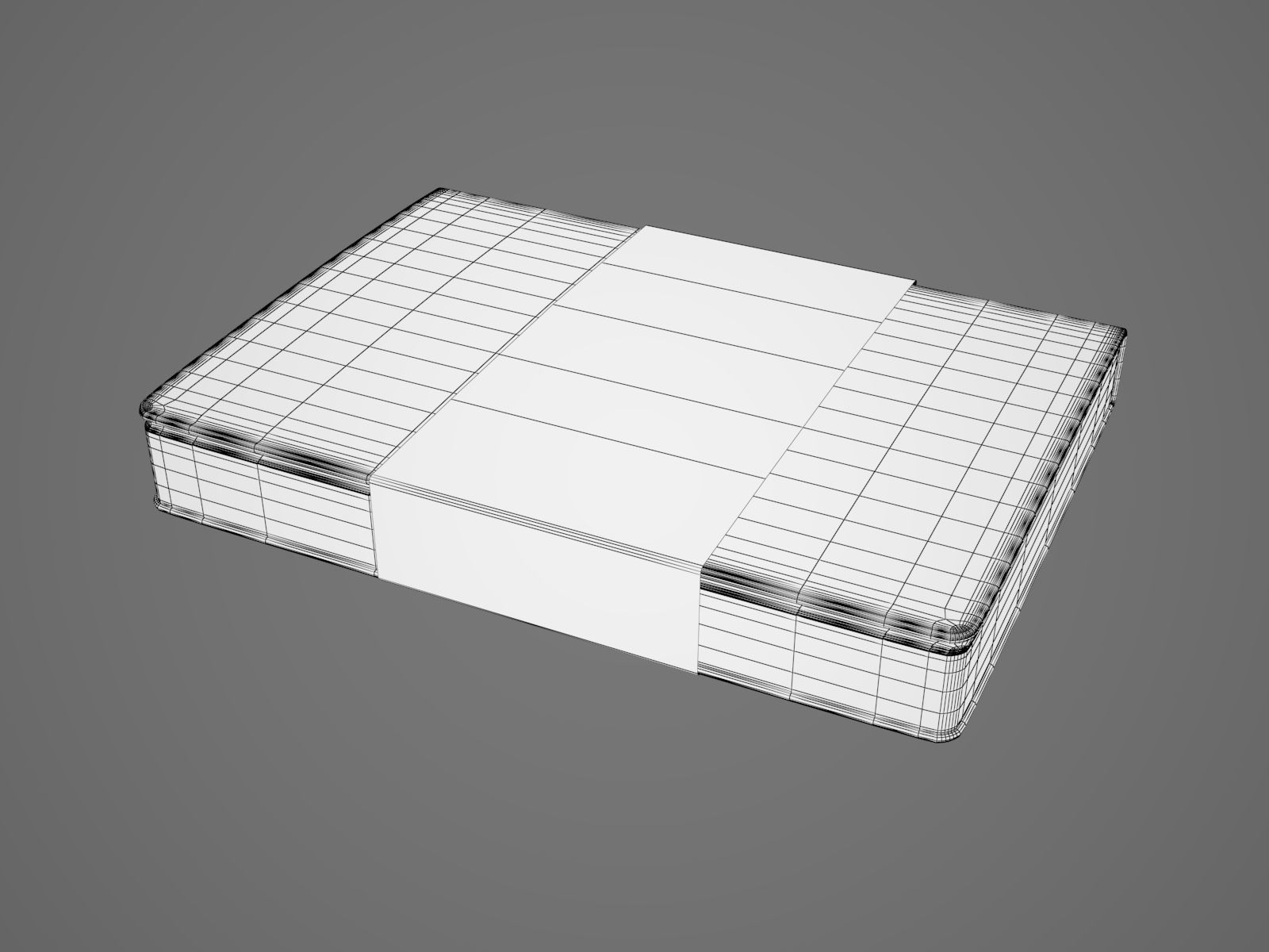 Notebook White 3D model_1