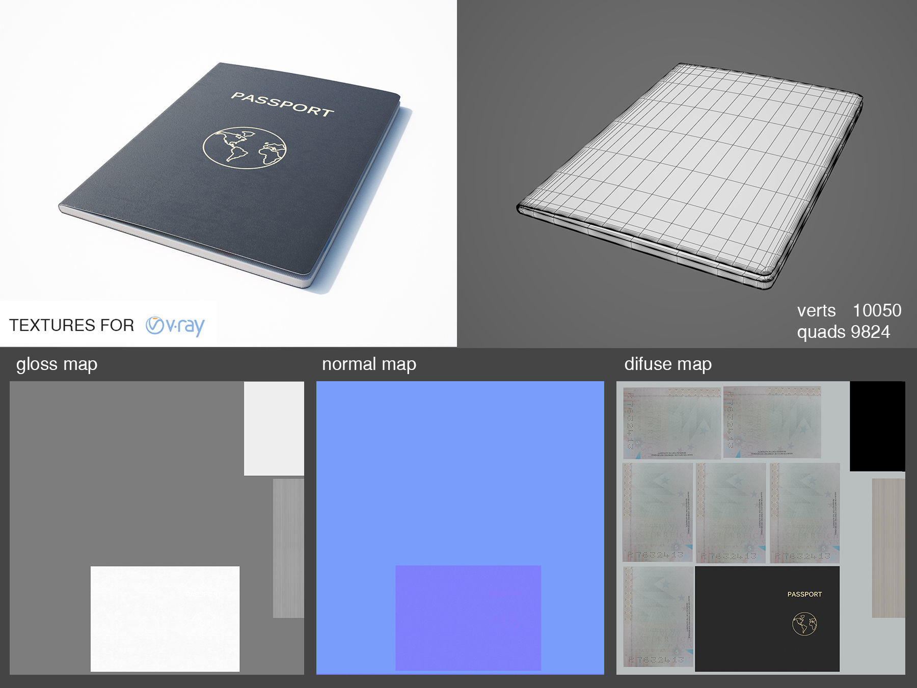 Pass Black 3D model_2
